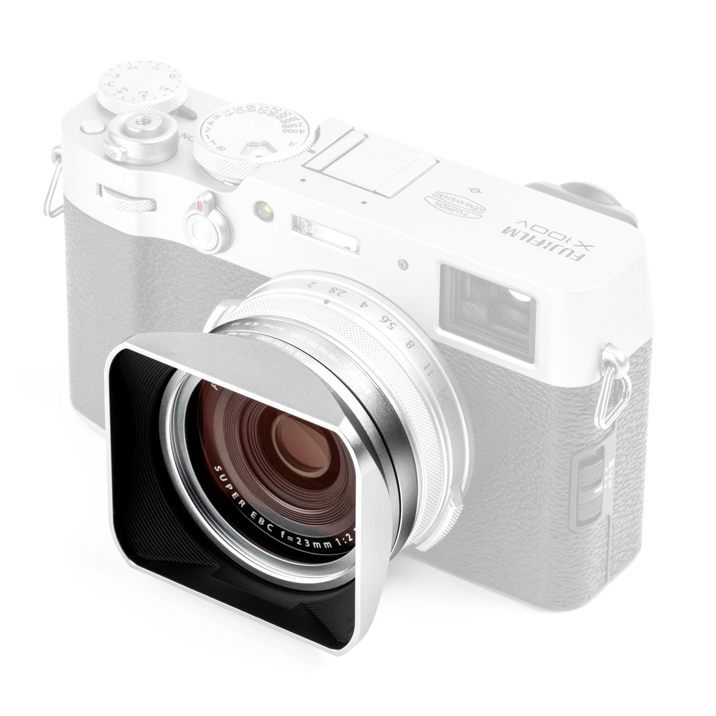 NiSi UV Filter Kit for Fuji FUJIFILM X100VI / X100V / X100T / X100F / X100S / X100 (Silver) - NC UV Filter with 49mm Filter Thread, Square Metal Lens Hood and Lens Cap