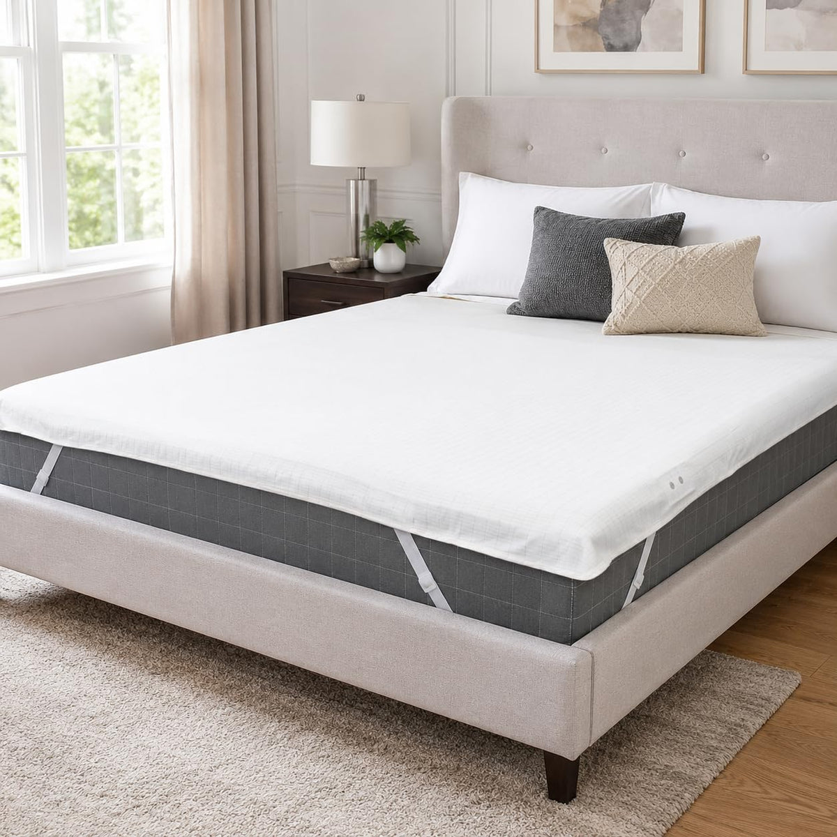 GRUENERDE Grounding Sheet Queen for Better Sleep (Beige 60x80in)