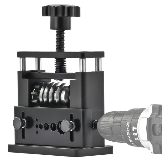 CREWORKS Manual Wire Stripping Machine, Drill Powered Wire Stripper Machine with 6 Channels 5 Blades, Portable Cable Stripper Tool with Hand Crank for 3.4 5 7 10 12 17 mm Scrap Copper Cables Recycling