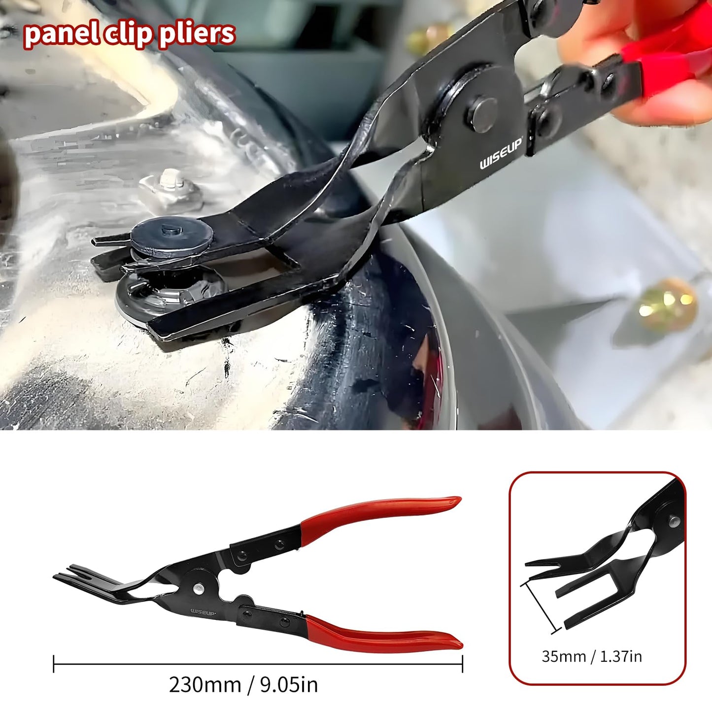 WISEUP Fuel Line Pliers Set, electrical disconnect pliers, hose removal pliers, Hose Clamp Pliers, push pin pliers, 9 Inch Fuel Filter Caliper Set for Auto Maintenance (8 pcs)