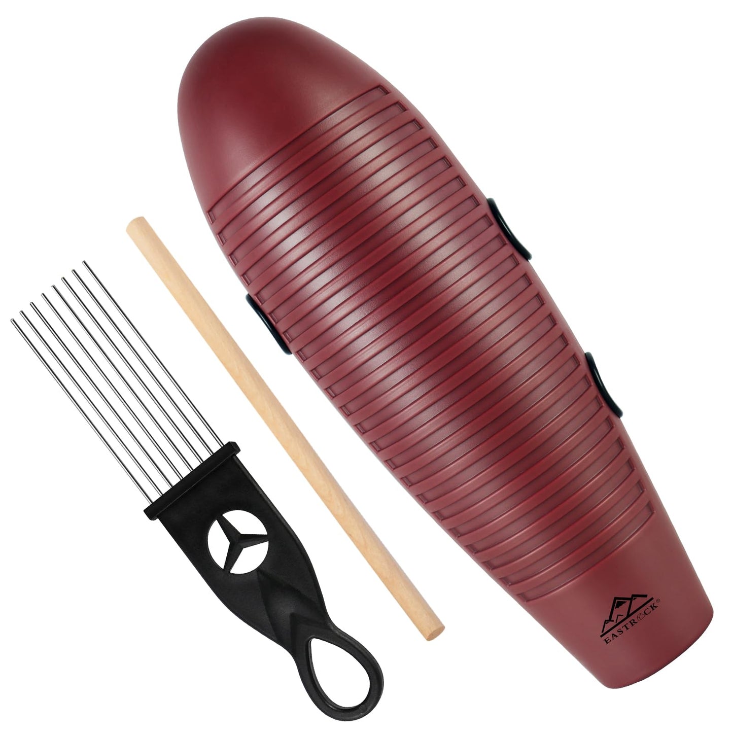 EASTROCK Guiro Instrument 3.9"x13" Fish Shaped Latin Percussion Instrument with 2 Scrapers Guiro Instrument Musical Training Tool for Beginners and Professional Band Accompaniment