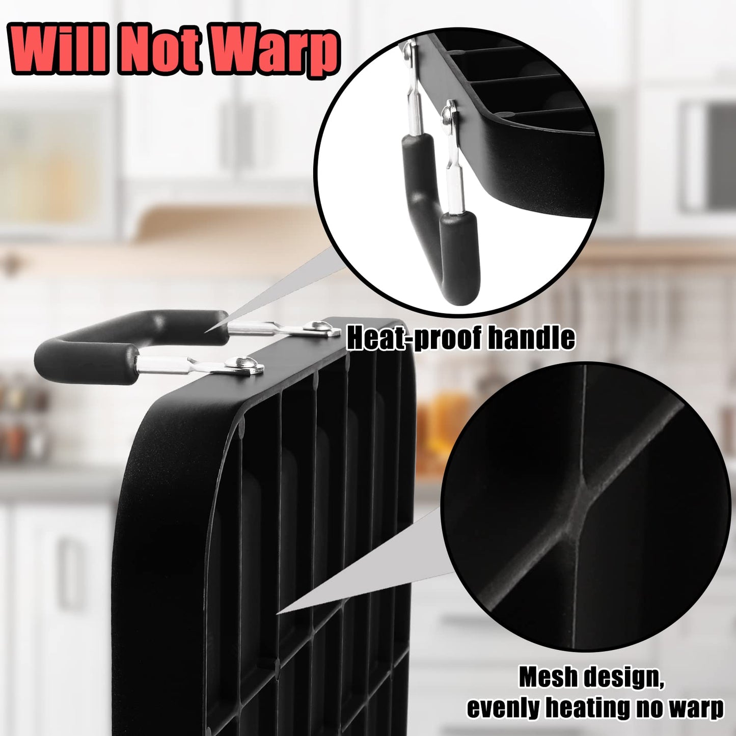 CukAid Stove Top Flat Griddle, 2 Burner Grill Pan for Glass Stove, Aluminum Pancake Griddle, Non-Stick for Gas Grill, Double Burner for Camping/Indoor