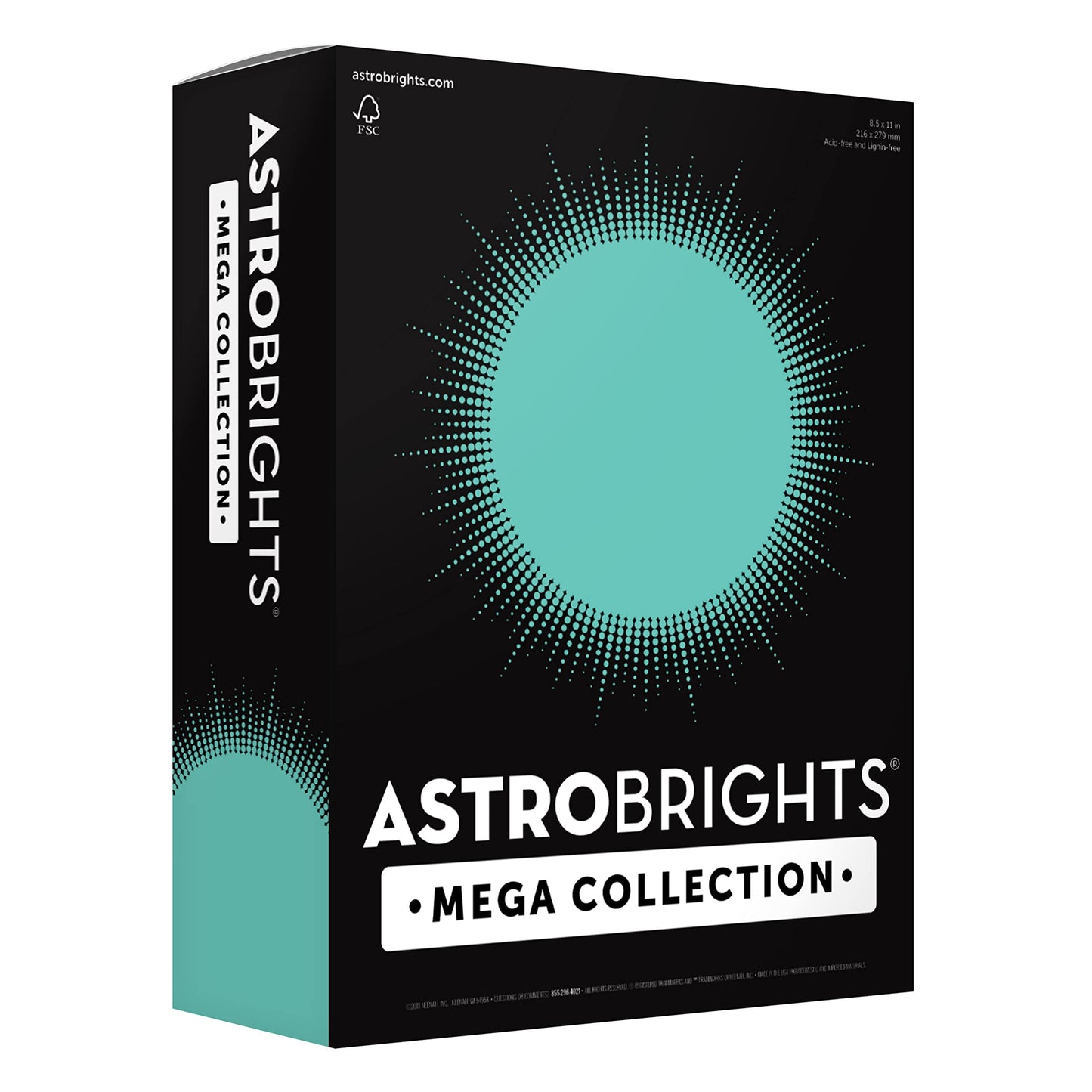 Astrobrights Mega Collection, Colored Cardstock, Punchy Pastel Blue Bliss, 320 Sheets, 65 lb./176 GSM, 8.5" x 11" - More Sheets! (91746)