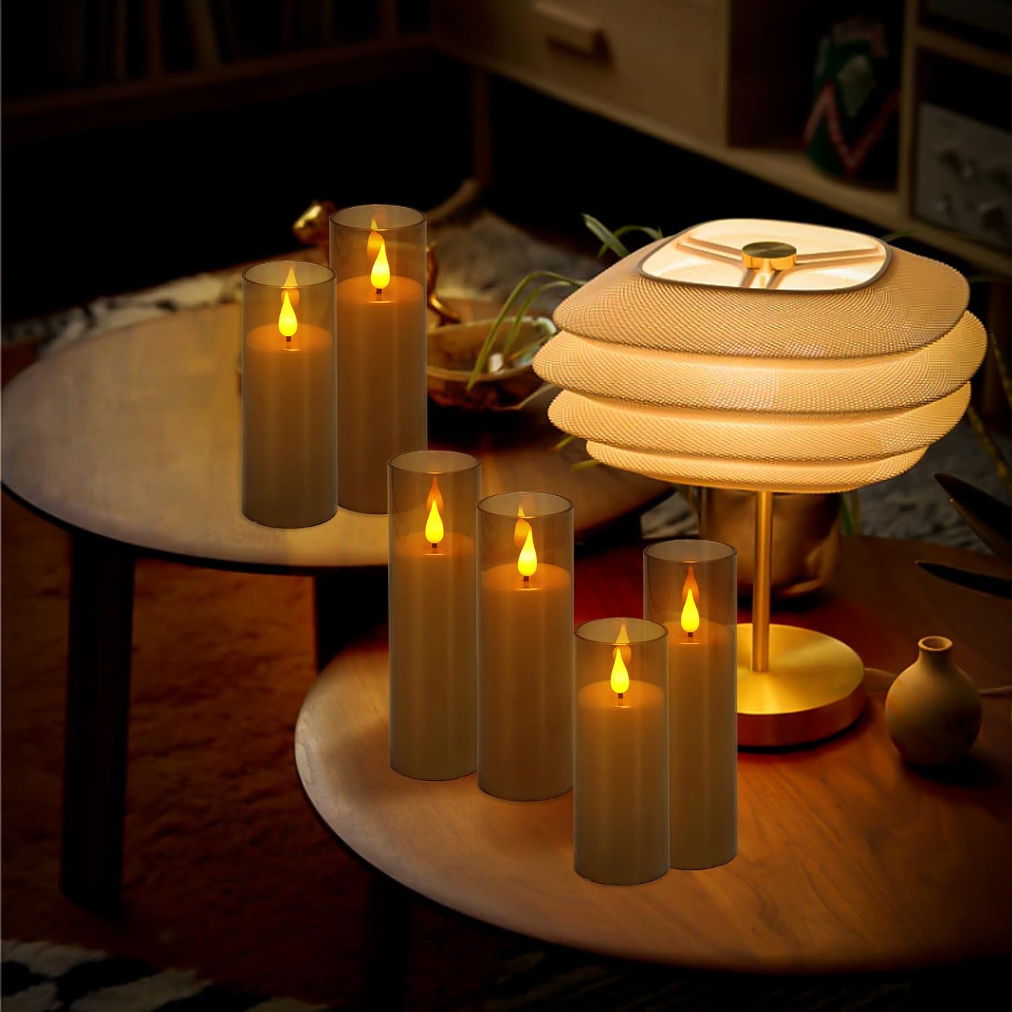 24-Pack Black LED Flameless Candles with Remote Control - Perfect for Home, Parties, and Special Occasions - Create a Magical Ambiance Effortlessly(Three Sizes)