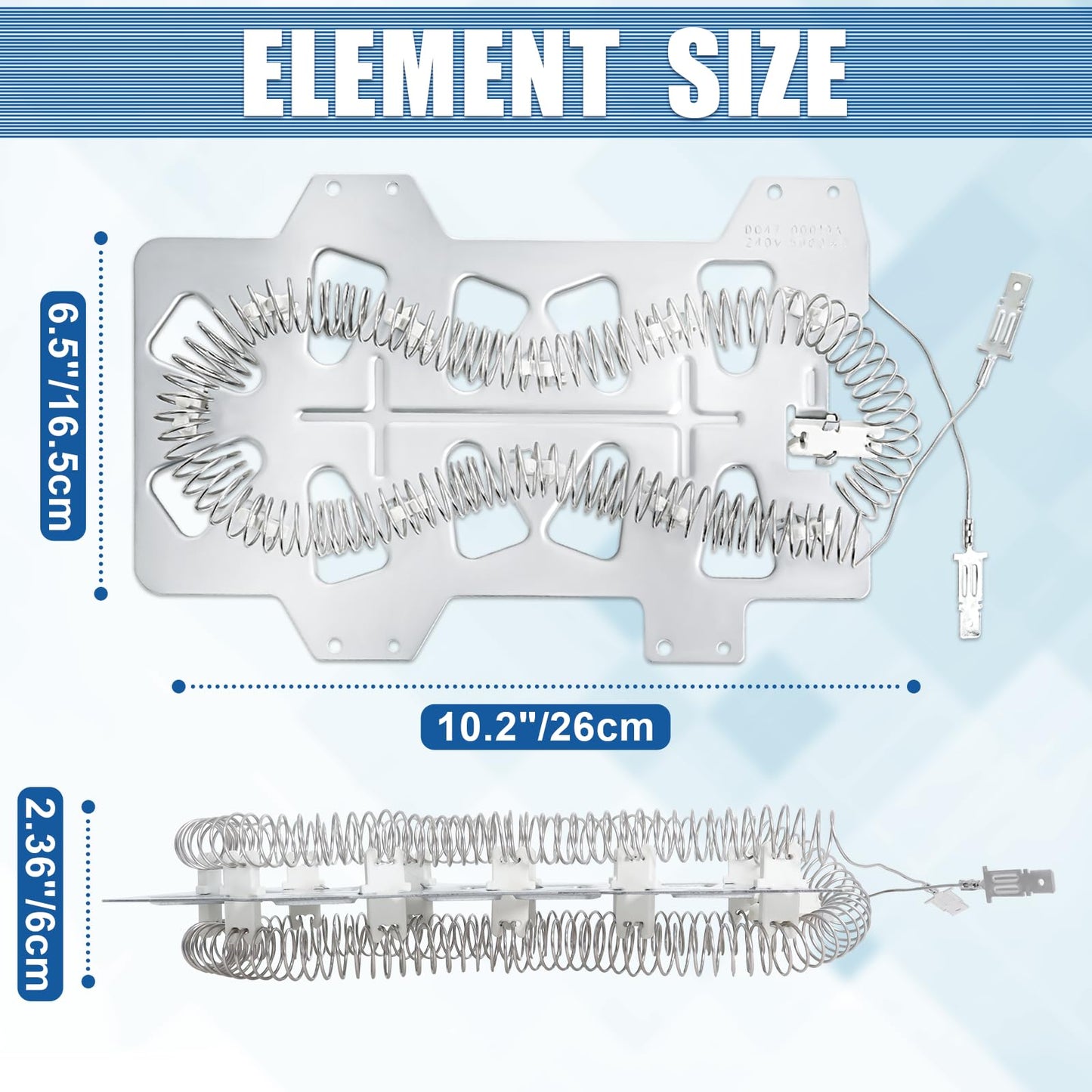 DC47-00019A & DC47-00018A & DC96-00887A Dryer Heating Element Thermostat Thermal Fuse Compatible with Sam-sung, Ken-more, May-tag, Kitchen-aid and Roper models dryer by Wadoy