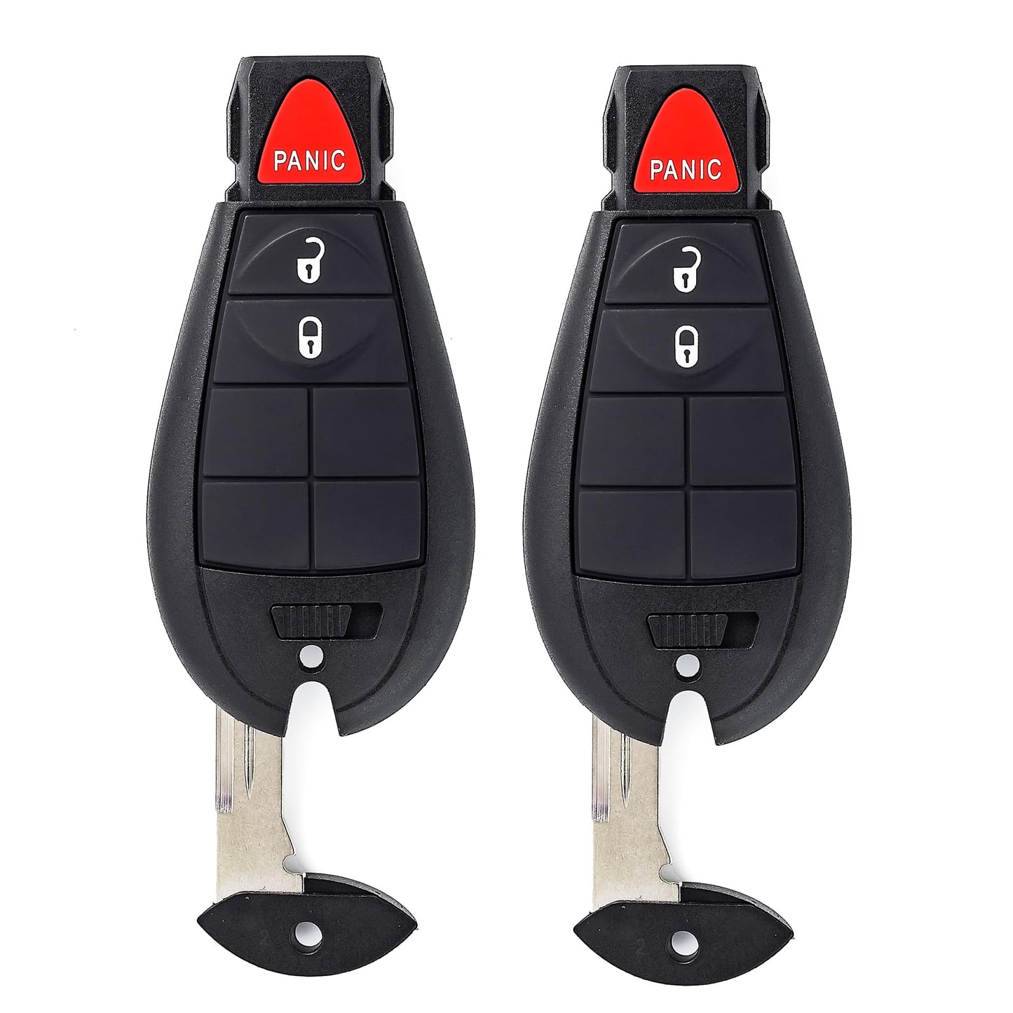 Keyfob Canada - 2 New Key Fob Entry Fobik - 3 Buttons Remote Starter Keyless for Jeep Dodge RAM/Grand Caravan/Journey/Durango/Magnun with battery and electronics FCC IYZ-C01C