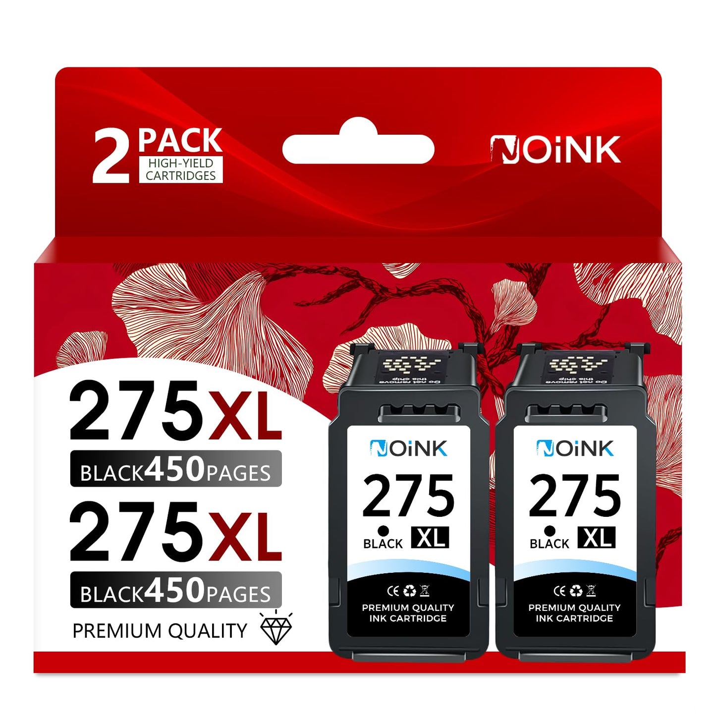 NOINK 275XL 275XL Ink Cartridges Combo Pack High Yield Replacement for Canon PG-275 XL PG-275 XL – Compatible with Pixma TR4720 TR4722 TR4723 TR4700 TS3522, 2 Pack, 2 Black