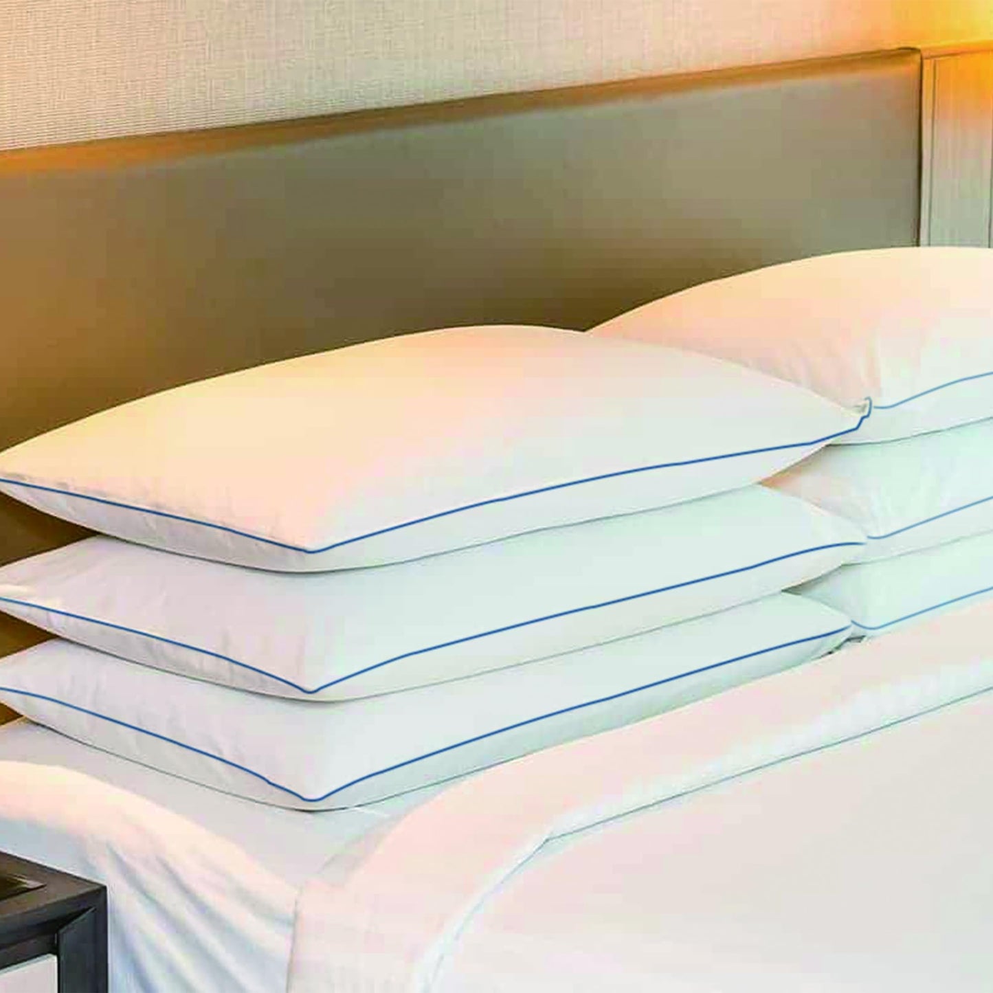 SILUI Flat Soft Thin Pillows Queen Size Set of 2 Pack Bed Pillow with Down Alternative Fill for Side Back Stomach Sleepers, 20x30 Inches