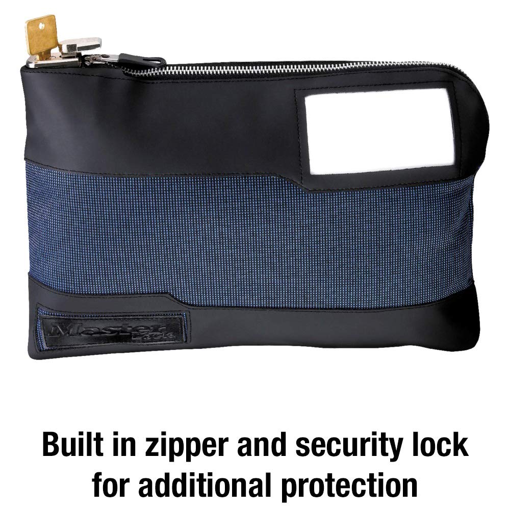 Master Lock 7120D Locking Security Bag, Blue, 10-Inch x 8-5/8-Inch x 1-7/8-Inch