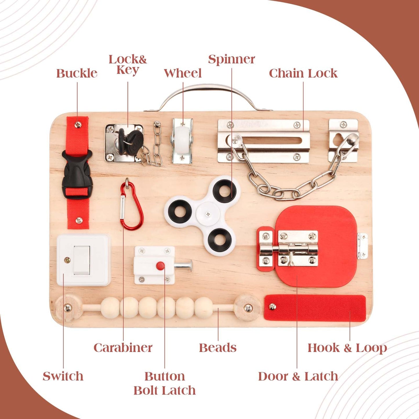 Dementia Activities for Seniors-Alzheimers Products for Elderly-Memory Games for Autism Adult-Dementia Gadgets-Fidget Board- ADHD Toys-Gift for Seniors-Anxiety Relief Items