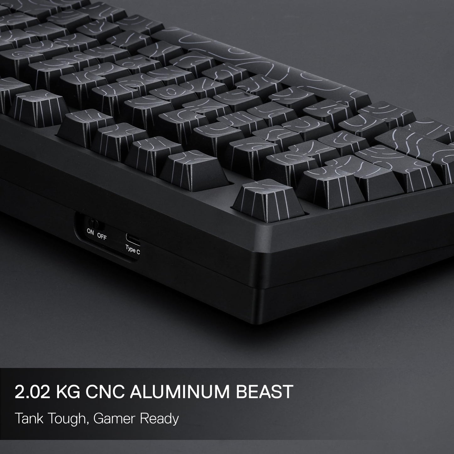Redragon K737 PRO Wireless 87 Keys Gasket Gaming Keyboard, 80% Premium CNC Aluminum Mechanical Keyboard, Hot-Swap South-Facing LED Socket, 5-Layer Noise Dampening, Side-Printed PBT Contour Line Keycap