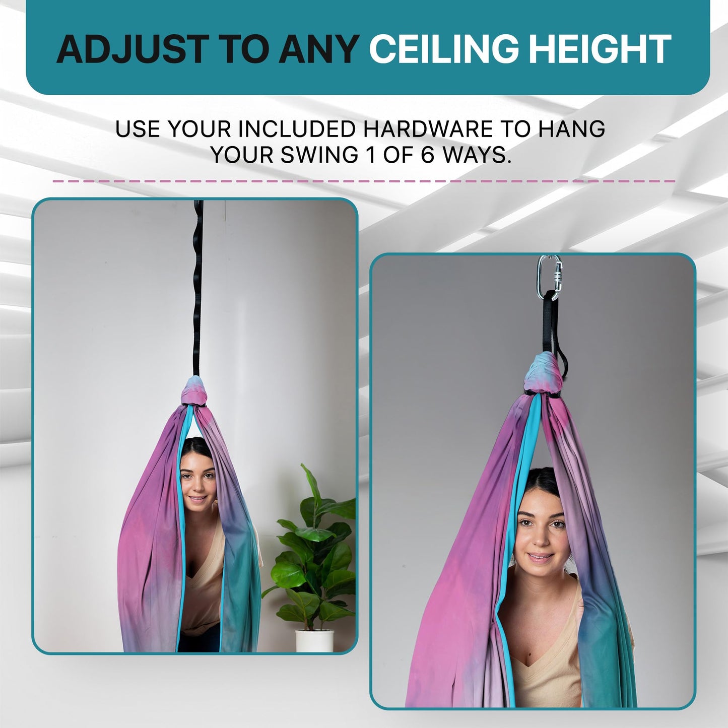 Indoor Sensory Swing for Kids or Outdoor – Holds 300lbs, Double-Layer, & 360° Swivel, Calming Compression Therapy Swing Hammock for Kids & Adults with All Hardware – Sensory-Motor Toys & Gifts