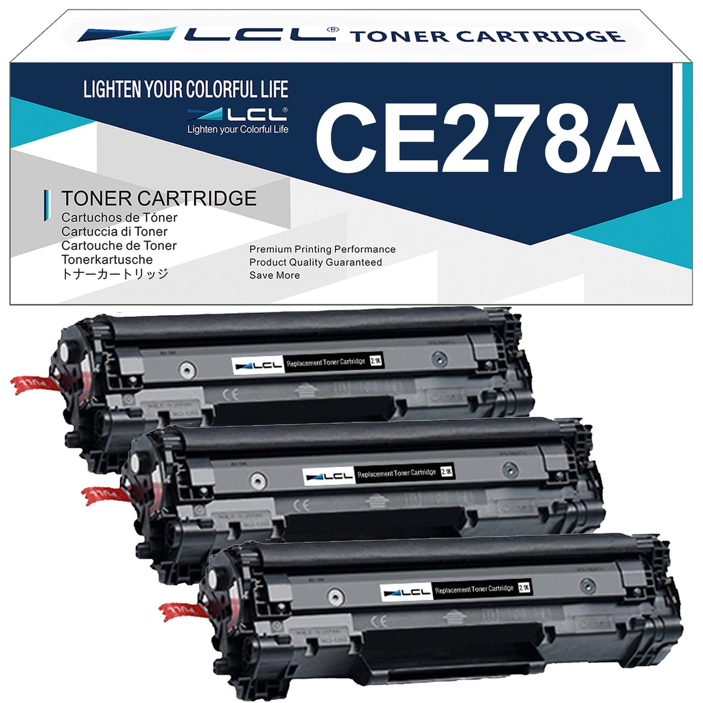 LCL 78A Black Toner Cartridge Replacement for HP 78A CE278A CE278D for HP LaserJet P1606dn M1536dnf P1606 P1566 P1560 P1536 M1536 MFP Printer (3-Pack)