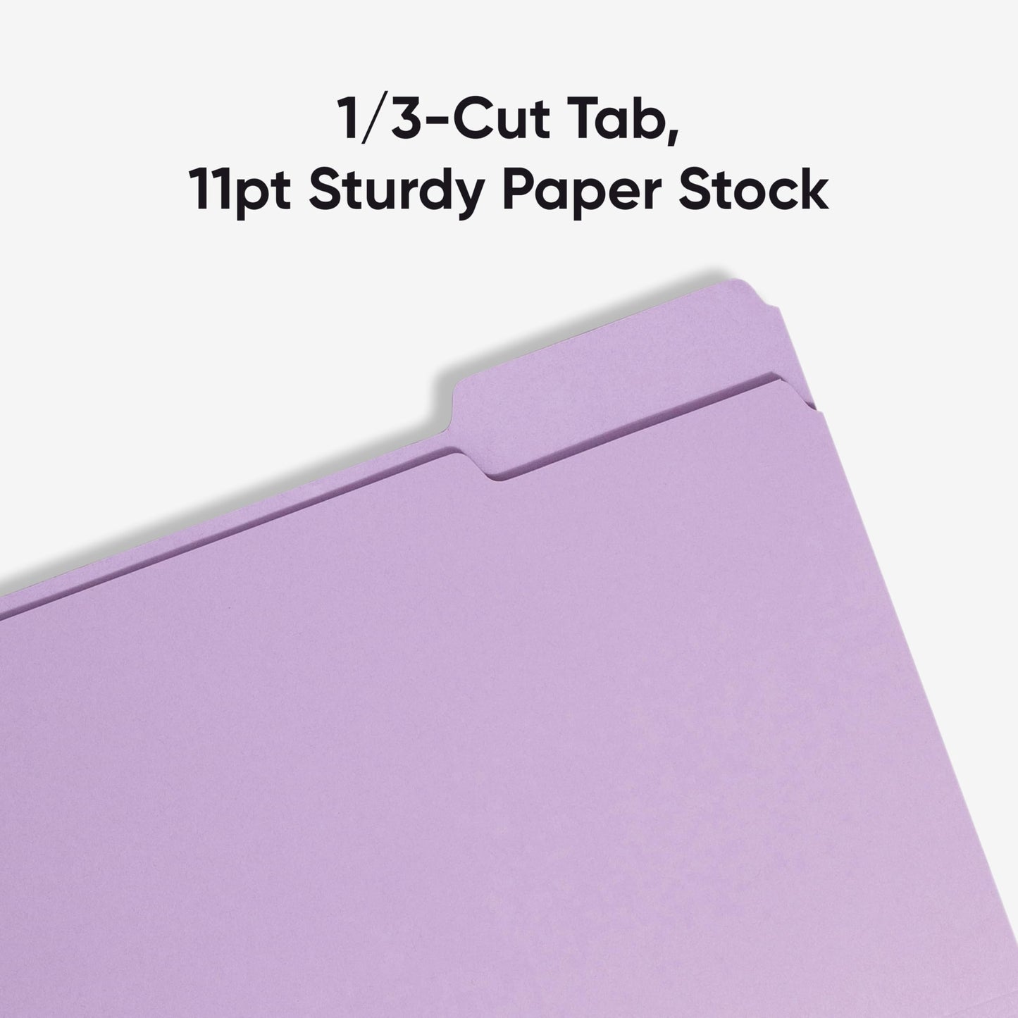 Smead 1/3-Cut File Folders, Letter Size, Lavender, 100 Per Box (12443)