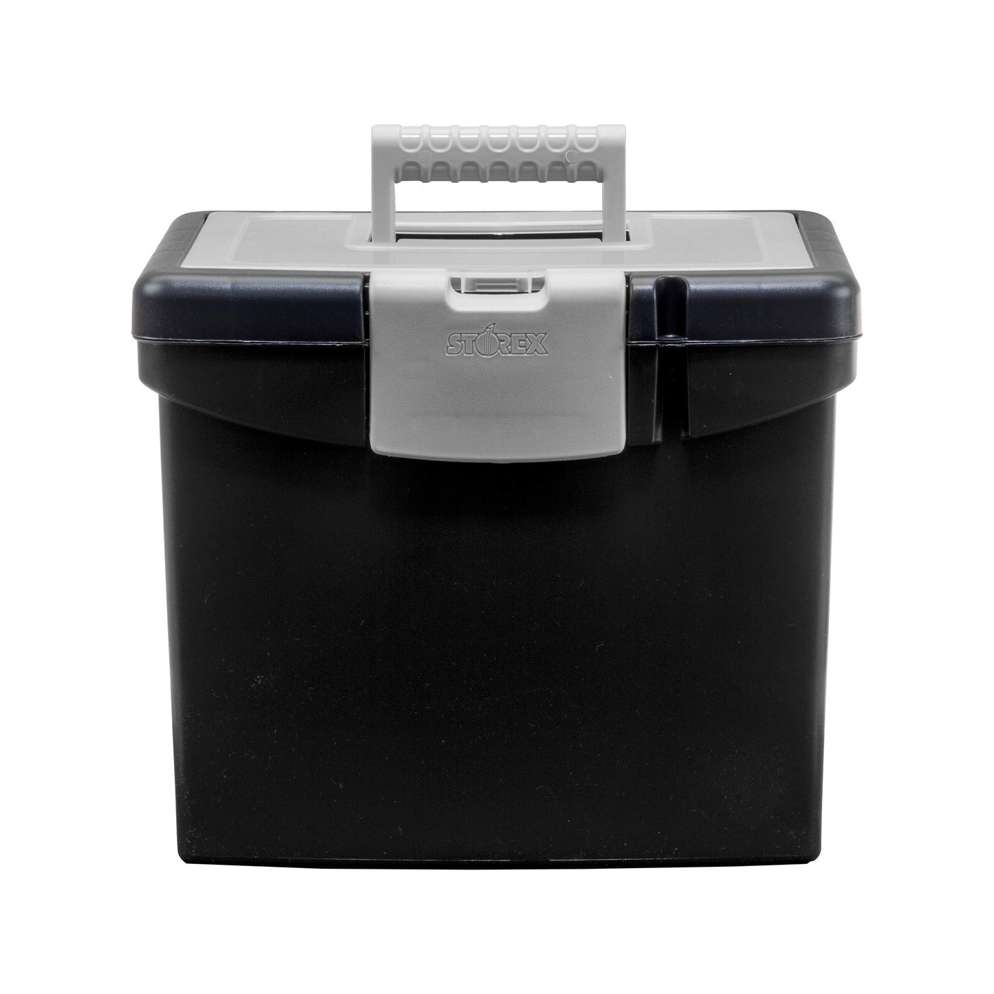 Storex File Storage Box Translucent Storage Lid, Black