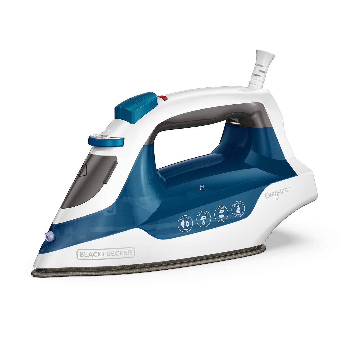 Black+Decker IR06V Easy Steam Compact Iron with EvenSteam TrueGlide Non-Stick Soleplate
