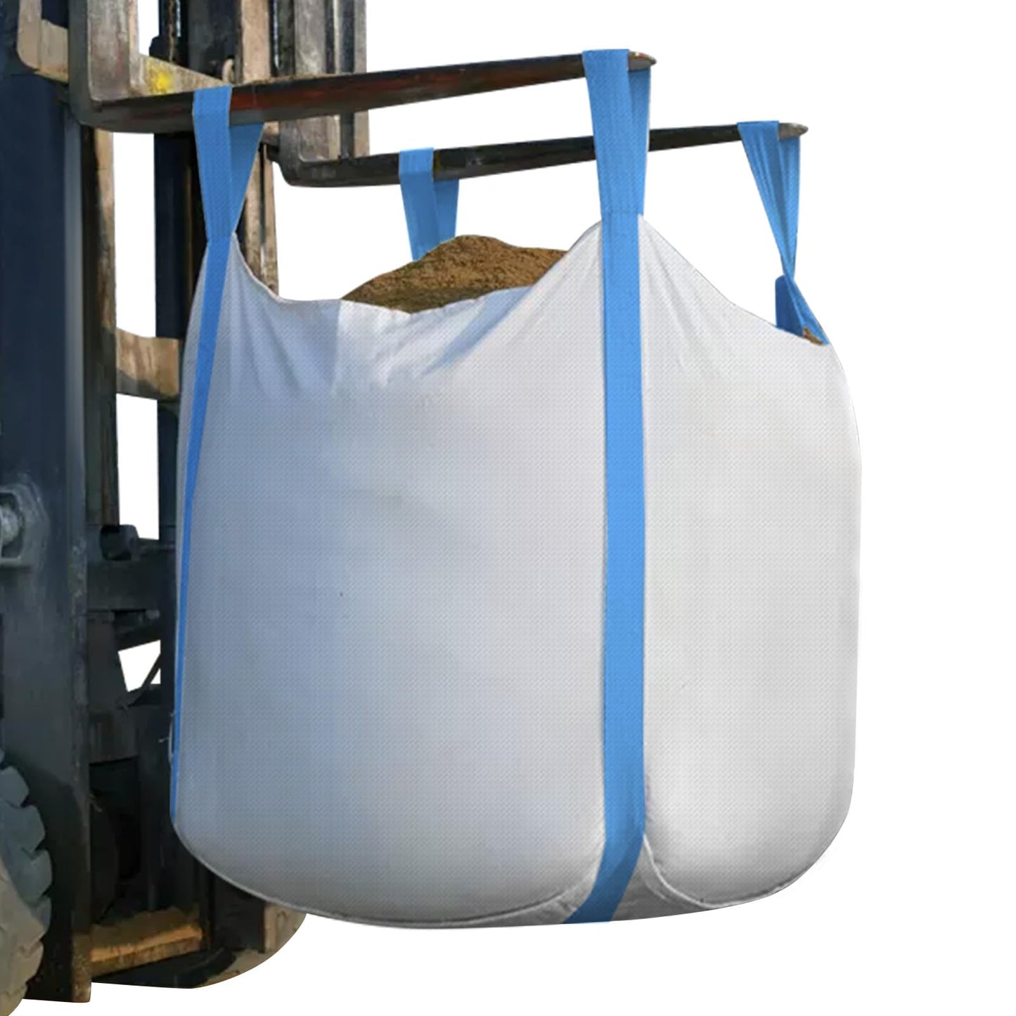 FIBC Bulk Bag, 1.5 Ton Bag, 35"L x 35"W x 43"H, 3300lbs SWL, Duffle Top Flat Bottom Heavy Duty Bags for Industry Agriculture (2)