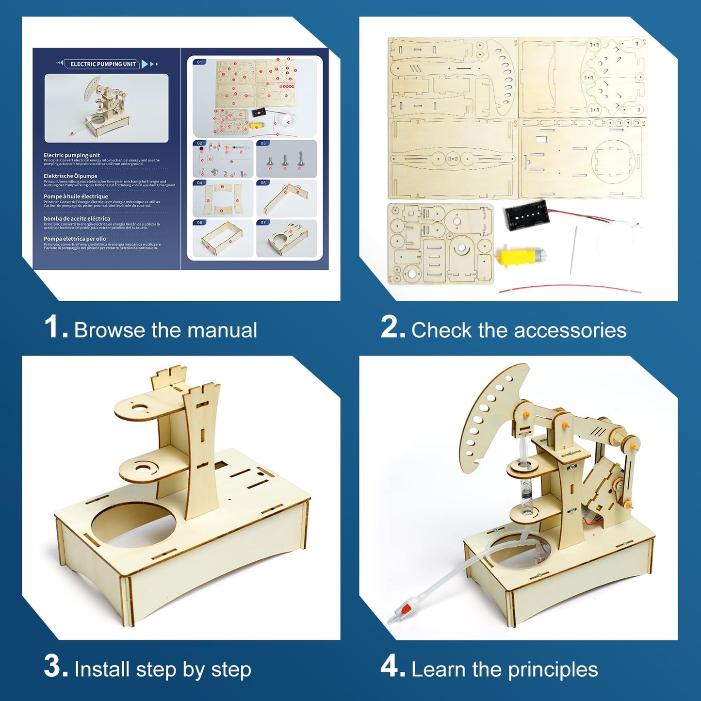 6 in 1 STEM Science Kits for Kids, Wood Building Crafts Kits, Science Projects for Kids 8-12, STEM Toys for Boys Girls Age 8-12 8 10 12 13 14 Gift Idea.