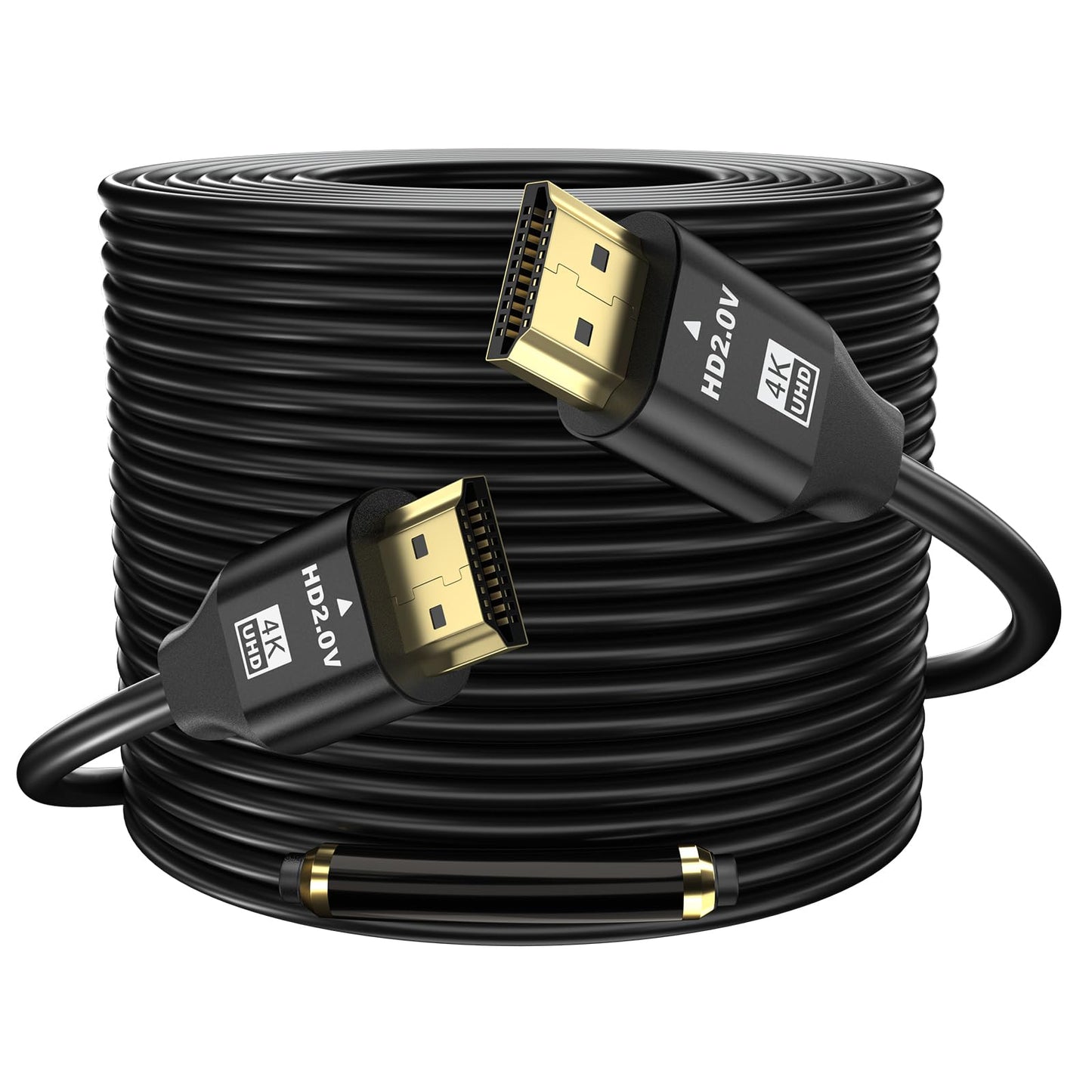 grofyllaa 4K Hdmi Cable 100FT, High Speed Hdmi 2.0 Cable 4K@60Hz 2K@120Hz, Gold-Plated Connector 3D ARC HDCP 2.2 &2.3 for HDTV/Blu Ray Playback/Projectors/Laptops/PS4/PS5(Black)