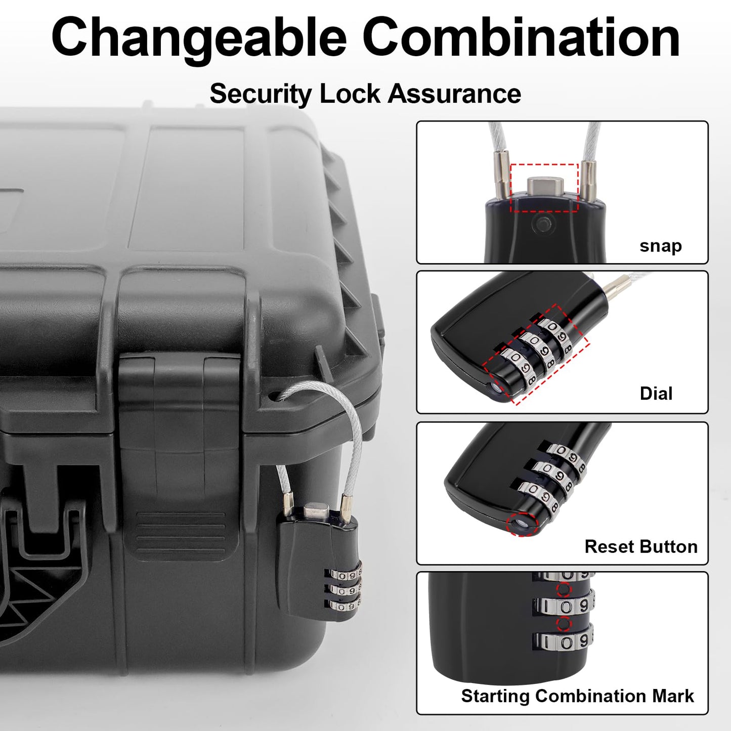 Camkinger Graded Card Storage Box, Hold 1940+ 35PT 3"x4" Toploader Storage Box, PSA Slab Case for SGC CSG BGS, Trading Card Case with 2 Locks, Sports Baseball Cards Organizer for Magnetic MTG Deck (M)