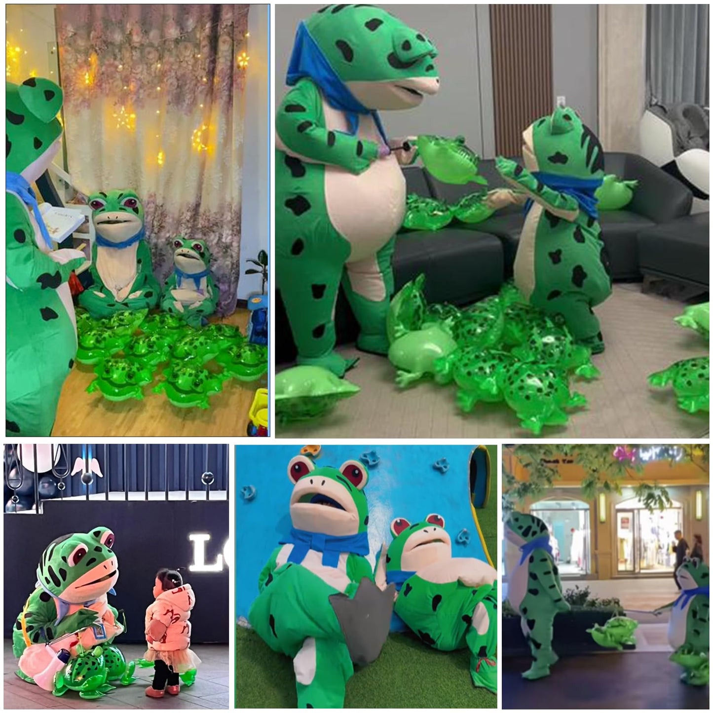 Stegosaurus Inflatable Frog Costume for Kids Halloween Cute Animal Costumes Funny Blow Up Costumes for Boys Girls