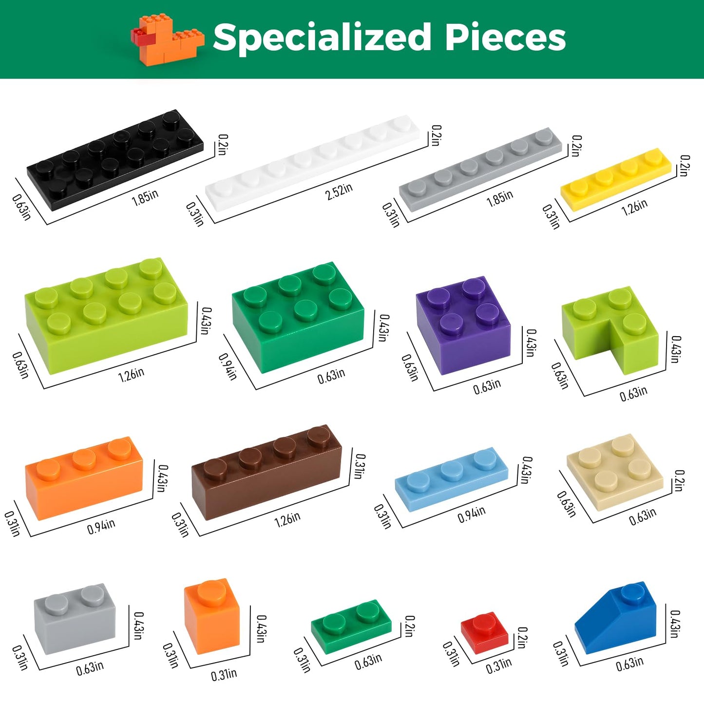 1000 Pieces Building Blocks, Classic Stackable Base Plates, 3 6.3" x 6.3" Blue, Gray and Green Base Plates,Compatible with All Major Brands