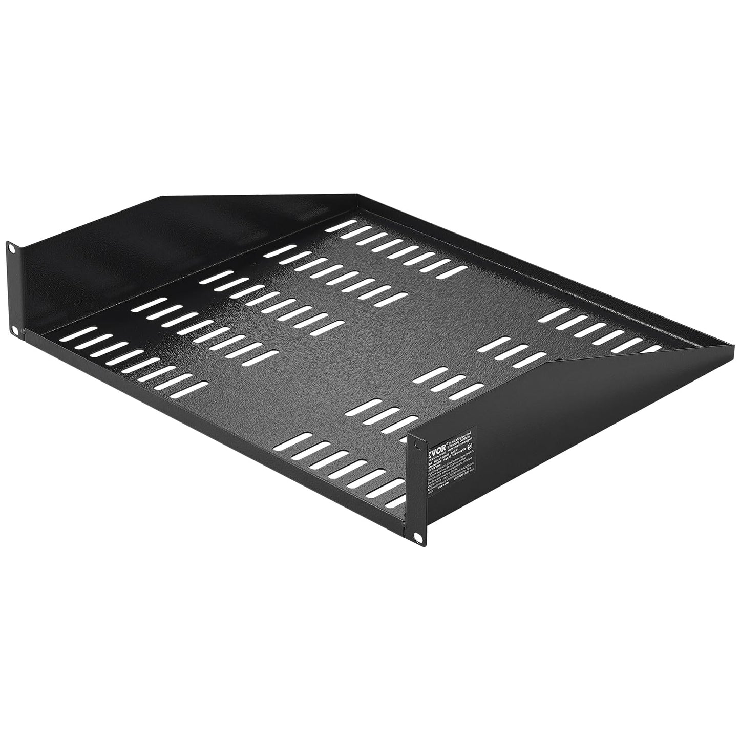 VEVOR 2U Server Rack Shelf, Universal Vented Rack Mount Cantilever Tray for 19 inch Network Equipment Rack & Cabinet, 16" Deep Rack Mount Shelf, Weight Capacity 50 lbs Wall Mount Rack Shelf