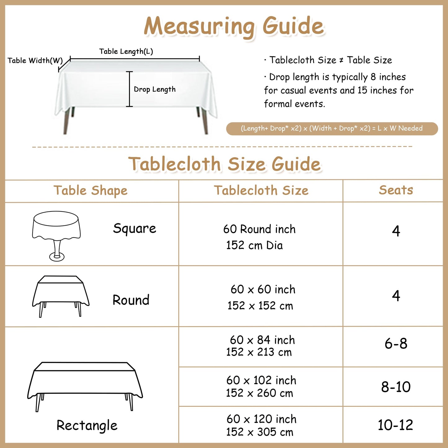 MYSKY HOME Faux Linen Table Cloth Nappe Table Rectangulaire 60x84 Inch, Boho Tablecloth Dustproof Table Cover for Kitchen Party Holiday Christmas Wedding Banquet, Beige with Beige Tassels
