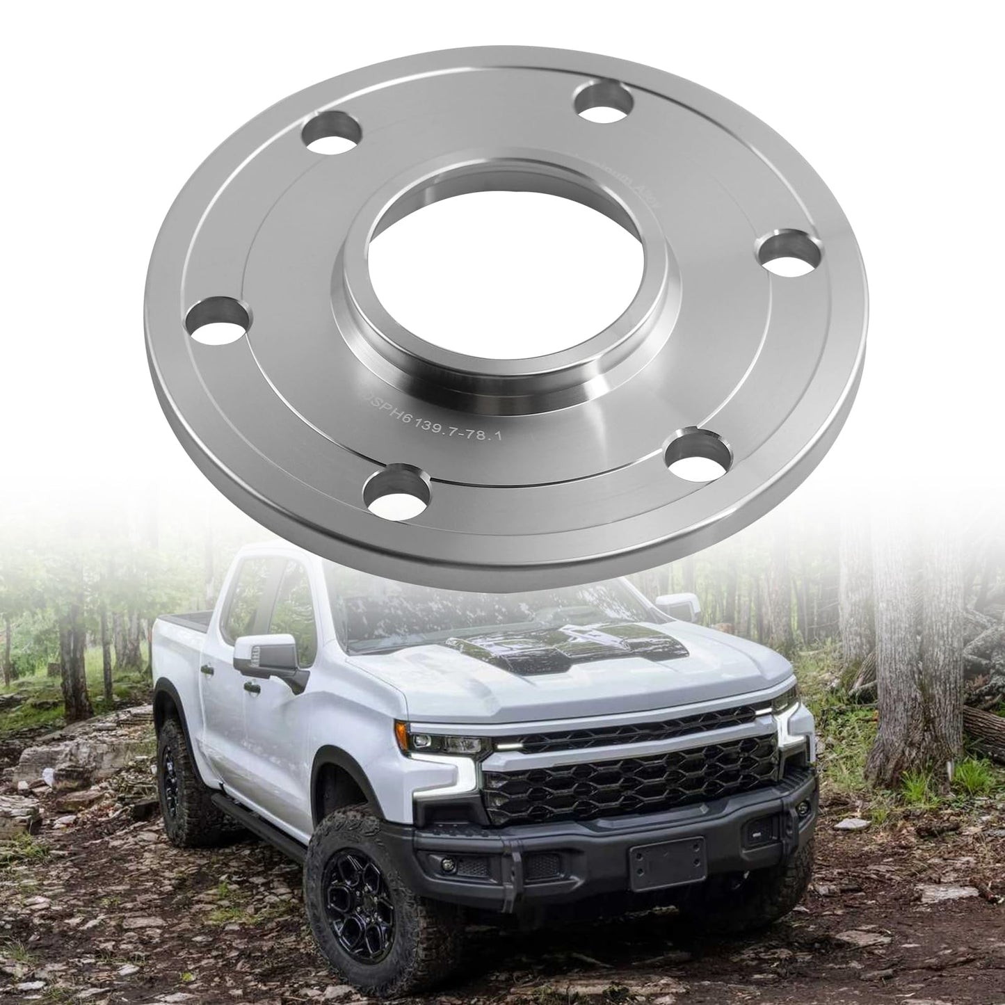 RULLINE 6x5.5 (6x139.7) Hub Centric Wheel Spacers - 78.1mm Centerbore, .375" Thickness with Lip - Fits GMC, Chevrolet & More | Addresses Minor Clearance Issues (Sold Individually)
