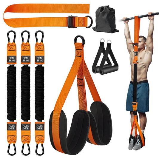 Pull Up Assistance Bands, Resistance Band for Pull Up Bar Workout, 8PCS Pull Up Bands Set for Enhanced Strength Training, Muscle Training, Back, Arm, with Feet Rest for Men Women, Adjustable
