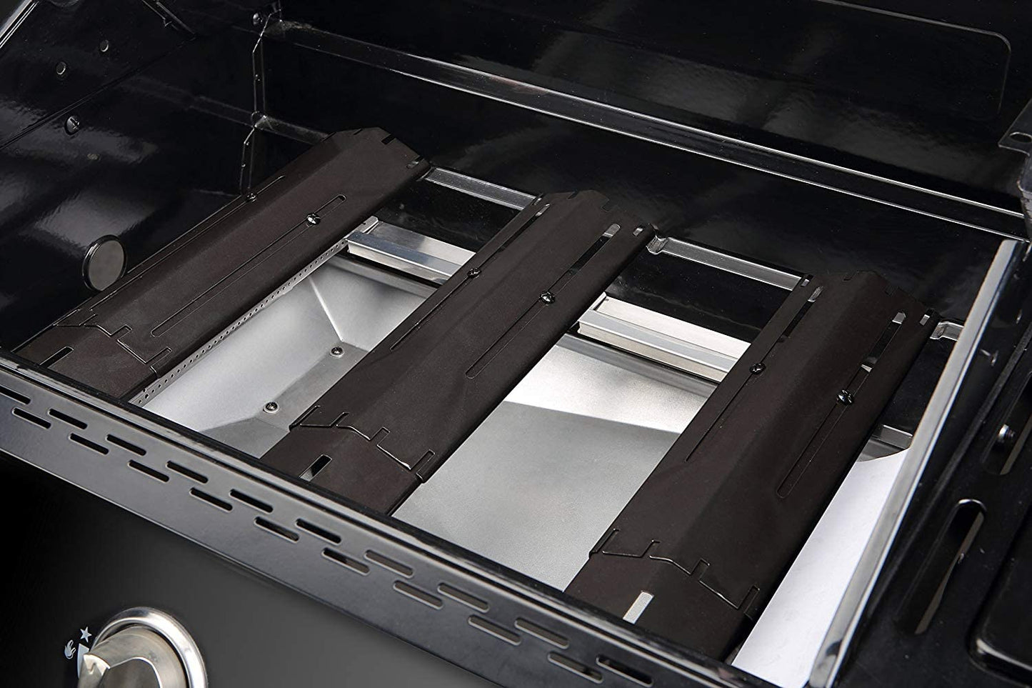 Unicook Heavy Duty Adjustable Porcelain Grill Heat Plate Shield, Heat Tent, Burner Cover, Flame Tamer, Flavorizer Bar for Gas Grill, Extends from 11.75" L up to 21" L, 4 Pack