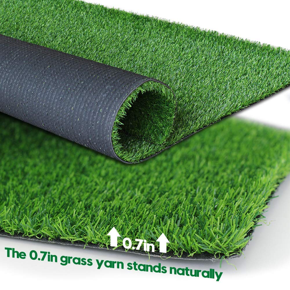 Artificial Grass Turf Lawn Customized Size 3 x 10 Feet, 0.7" Indoor Outdoor Garden Lawn Landscape Synthetic Grass Mat Fake Grass Rug