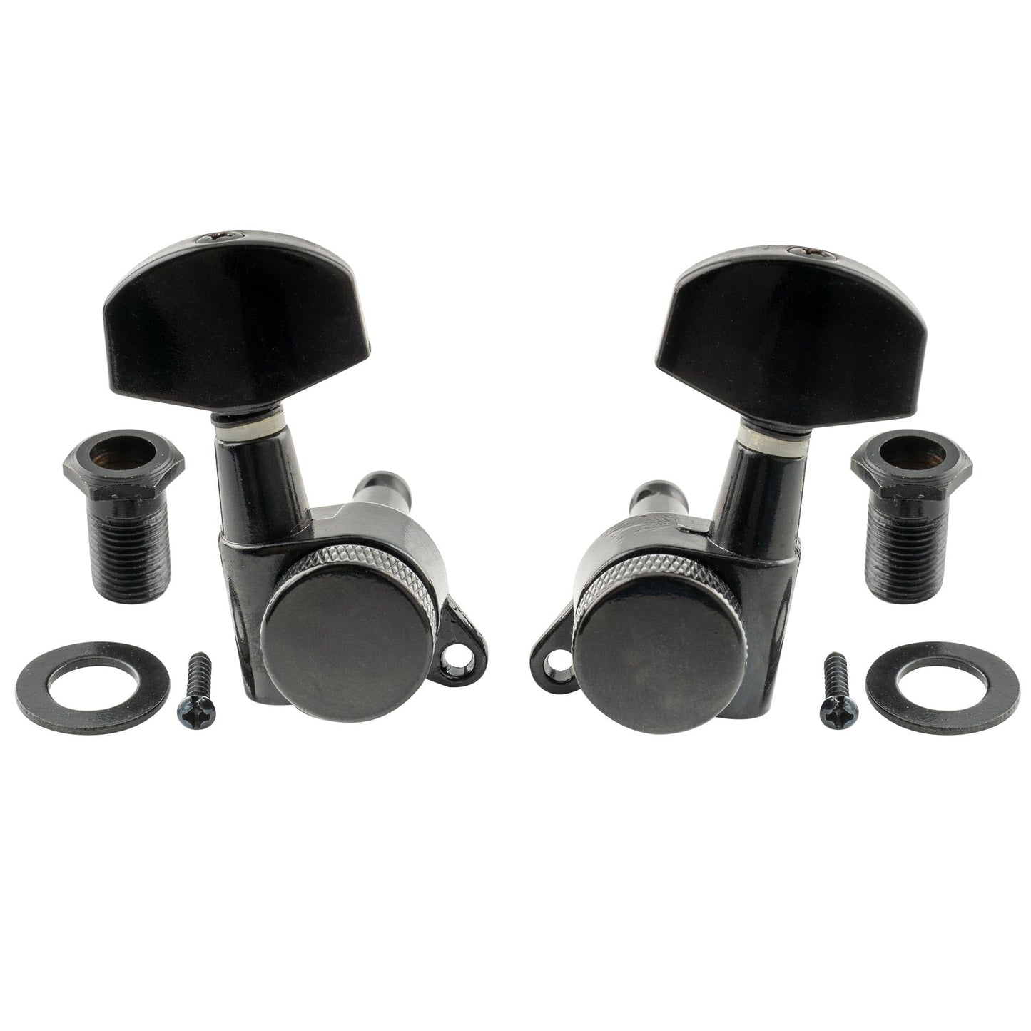 Musiclily Pro 3L3R Guitar Locking Tuners Guitar Tuning Pegs Keys Machine Heads Set for Les Paul Style Electric or Acoustic Guitar, Black