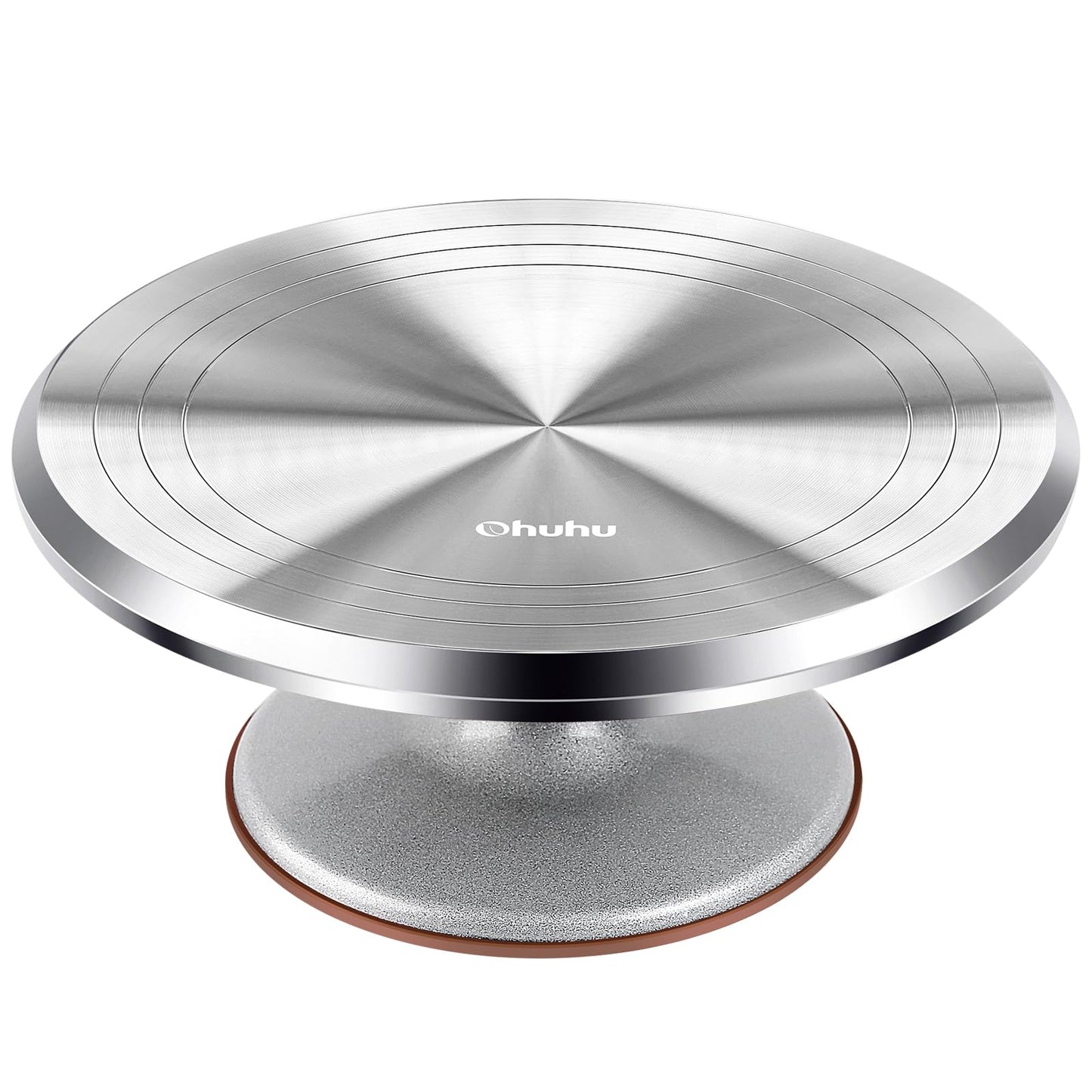 Cake Turntable, Ohuhu Premium Aluminium 12''Cake Stand with Anti-Slip Base - BPA-Free, Smooth Rotation for Cake Decorating, Valentine's Day Gift for Her, Baker, Mom