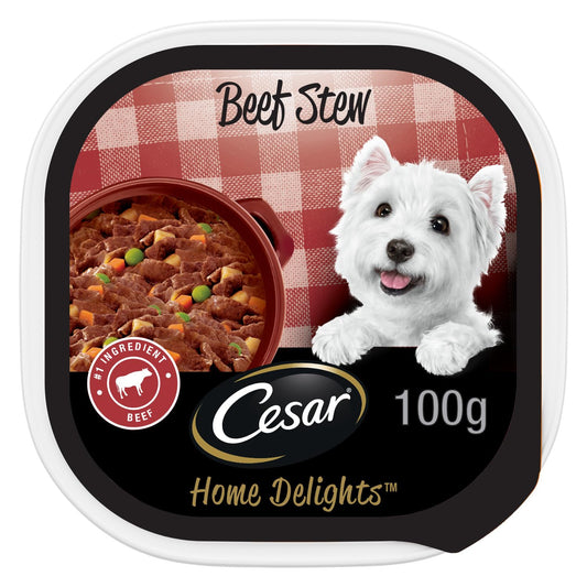 CESAR Home Delights Wet Dog Food - Beef Stew - 100g (24 Pack)