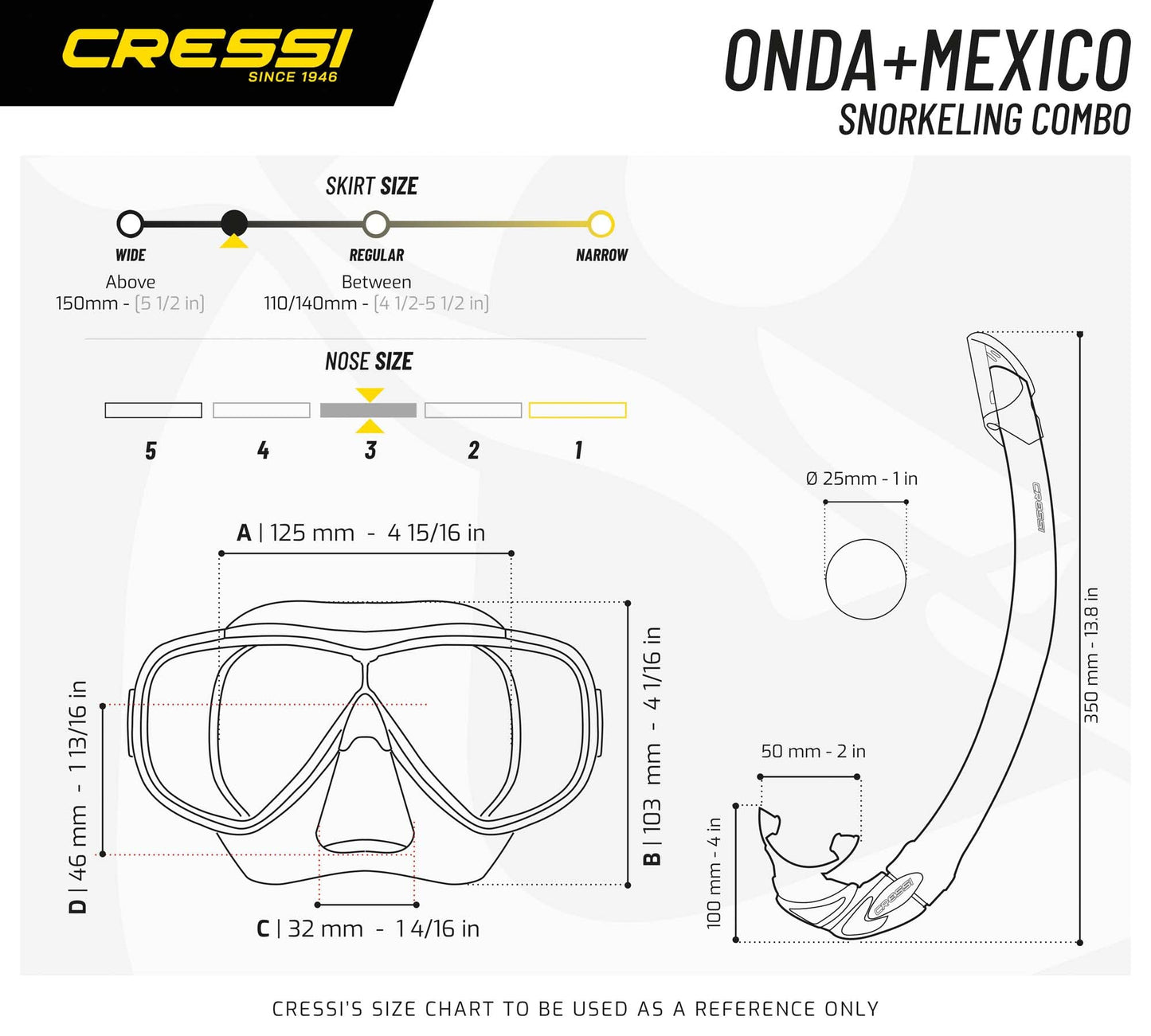 Cressi Onda & Mexico, Clear/Blue