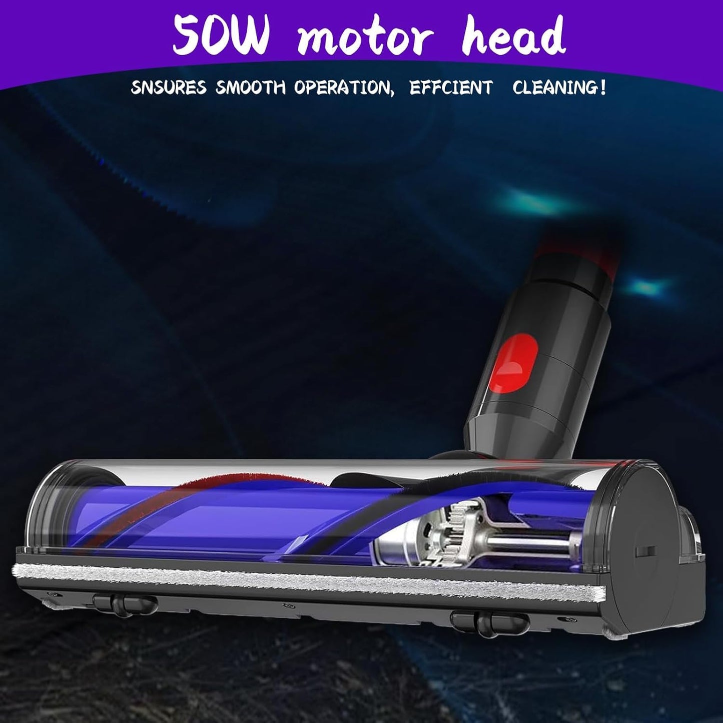 Quick-Release Vacuum Direct Drive Head Replacement for Dyson V7 V8 V10 V11 V15，Suitable for Hardwood Floor Carpets Attachment SV10 SV11 SV12 SV14 Attachment Part Electric Head Roller Brush