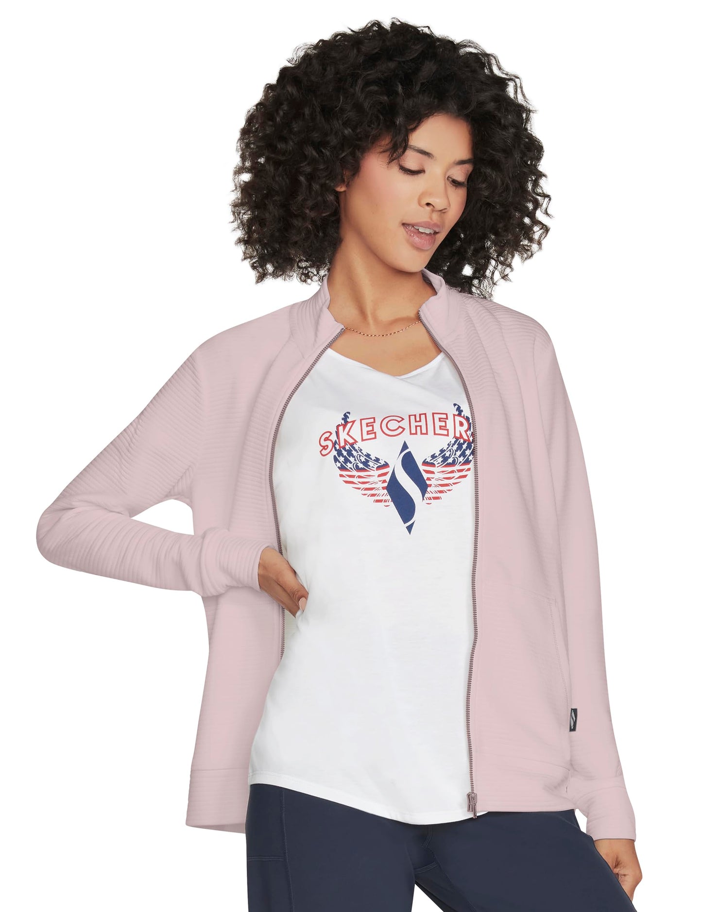 Skechers GO Walk Jacket, Burnished Lilac Dusty Pink, X-Large
