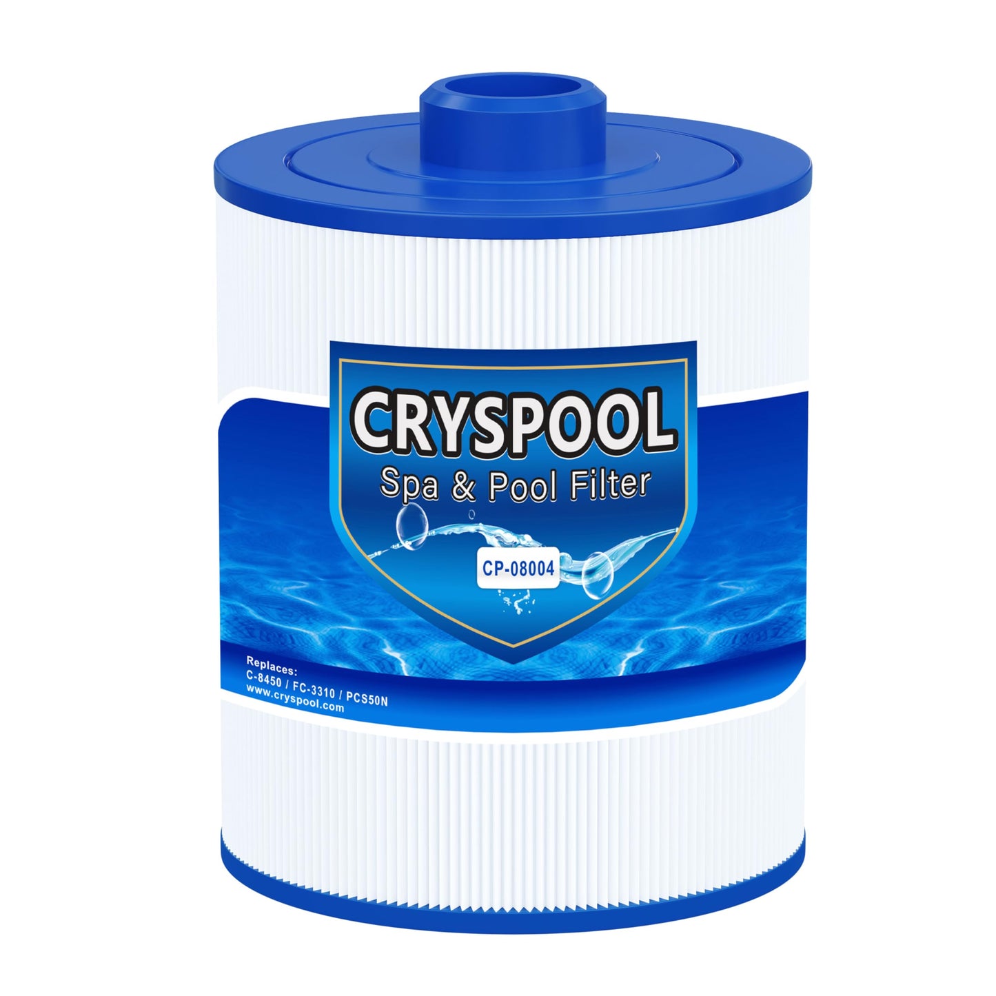 Cryspool® 08004 Filter Compatible with C-8450, FC-3310, PCS50N, 100593, 3301-2261, Maax Spas, 50 Sq. Ft Spa Filter Cartridge, 1 Pack