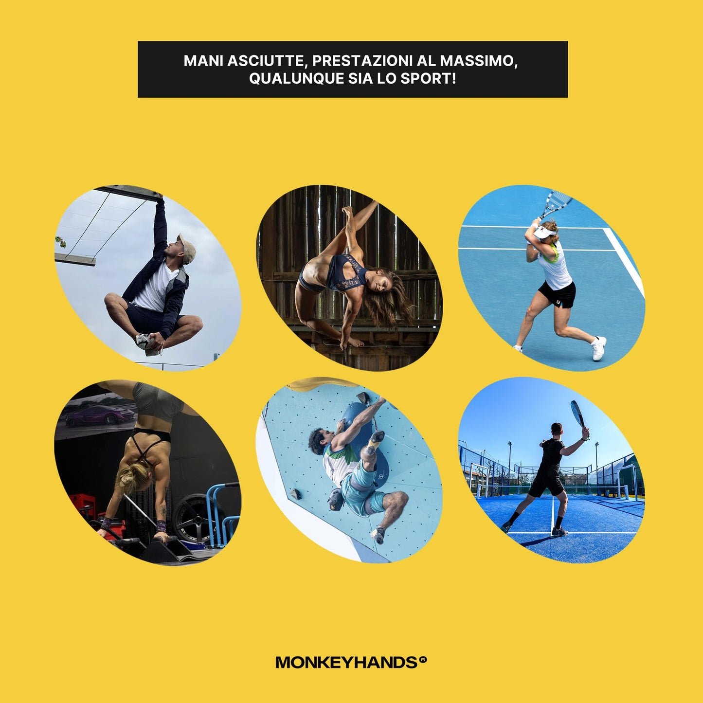 MONKEY HANDS MonkeyHands Gel Grip Pole Dance, Calisthenics, Rings, Parkour, Gymnastics, Padel, Tennis and More - High Performance - Skin Friendly, Vegan (Sticky, 100ml)