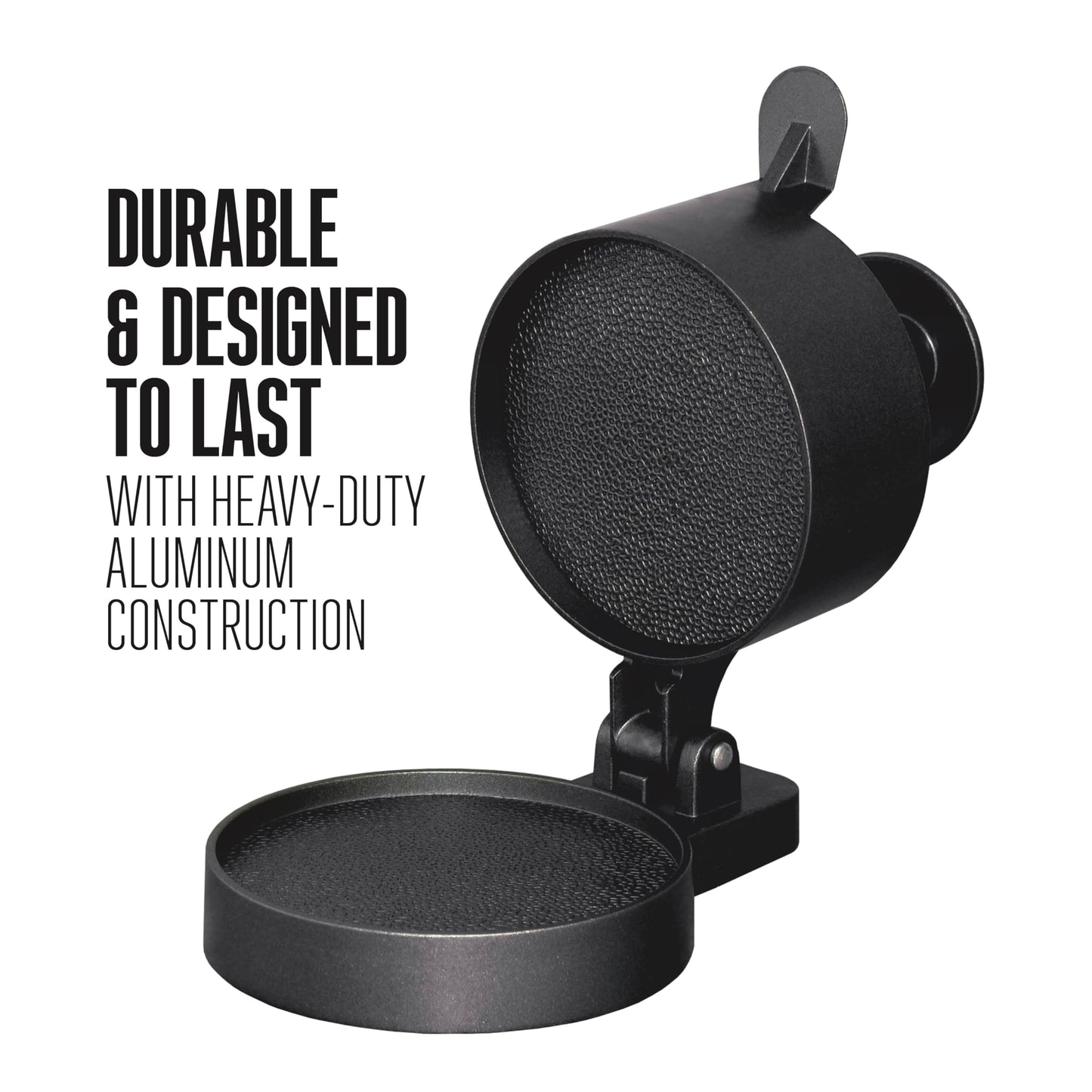 Weston Burger Press, Makes 4 1/2" Diameter Patties for Hamburger, Crab Cakes, Sausage, 1/4lb to 3/4lb, with Spring Ejector for Easy Removal, Single, Non-stick Heavy-Duty Cast Aluminum (07-0310-WG)