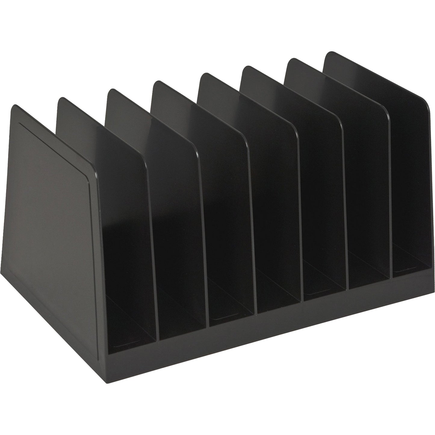Sparco Products SPR11876 Incline Desk Sorter, 7 Compartment, 8-3/4" x 5", 1/2" x 4-3/4", Black, 1 Each