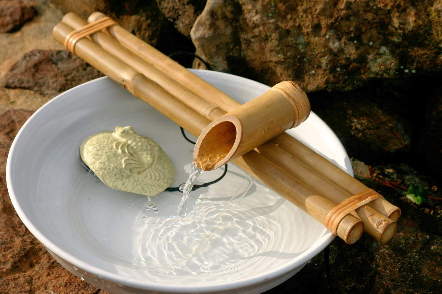 Bamboo Accents Three-Arm Spout And Pump Kit - 18"