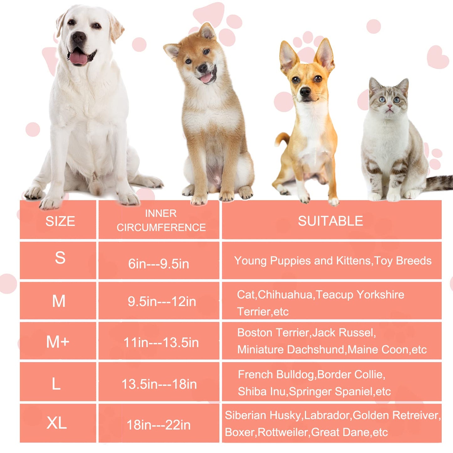 Inflatable Dog Cone Collar with Enhanced Anti-Licking, Soft Neck Donut for Dogs Cats, Recovery Pet Cone Collar After Surgery for Large Medium Small Dogs (Red, L)