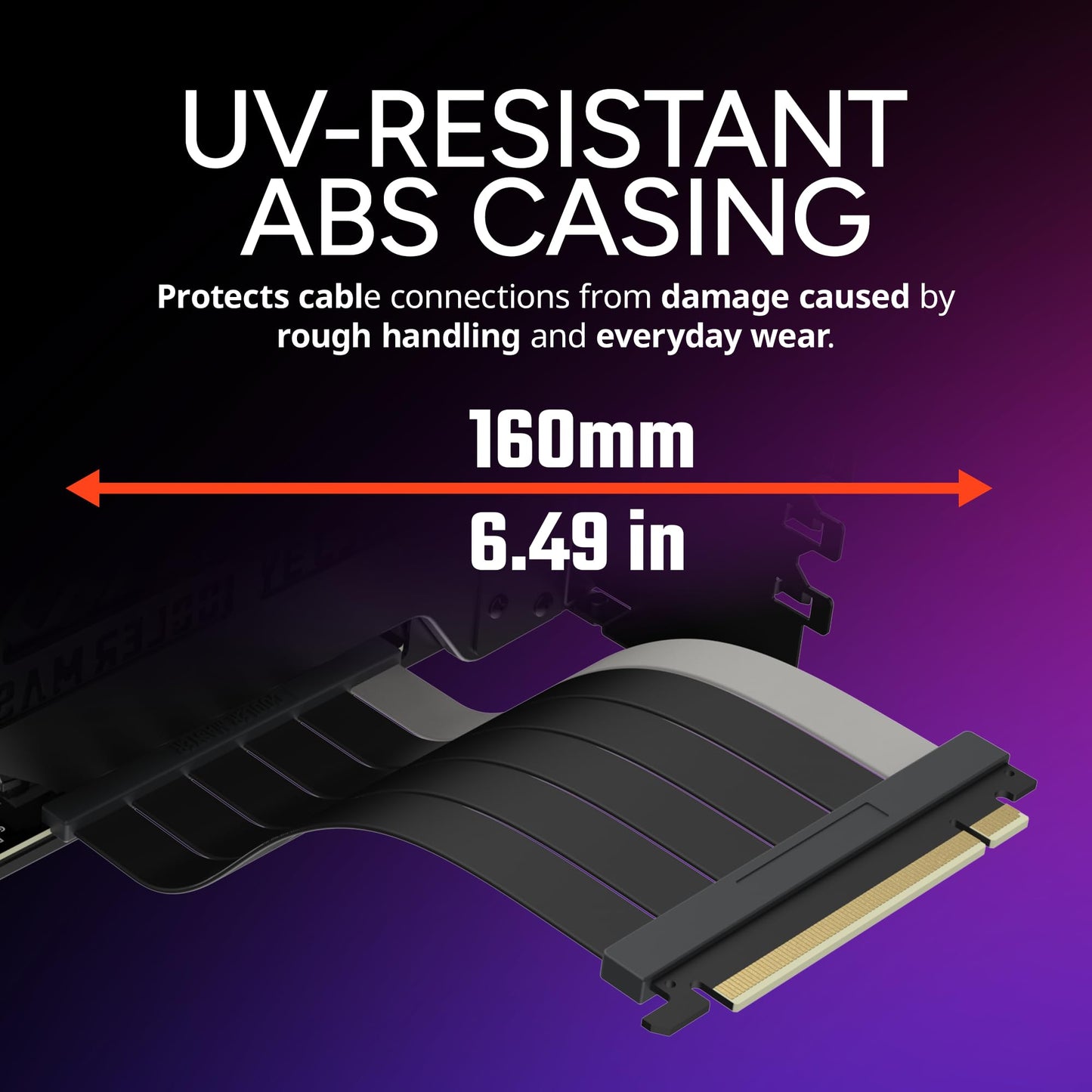 Cooler Master MasterAccessory Vertical GPU Card Holder Kit V3 Black, Premium Riser Cable PCI-E 4.0 x16-165mm, PCIe 3.0 Compatible, Adjustable Length for E-ATX|ATX|Micro ATX Case (MCA-U000R-KFVK03)