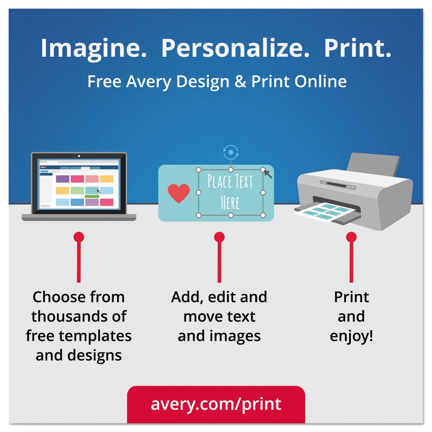 Avery Round Labels, 2" Diameter, Permanent, Glossy White, Pack of 120 Labels (22807)