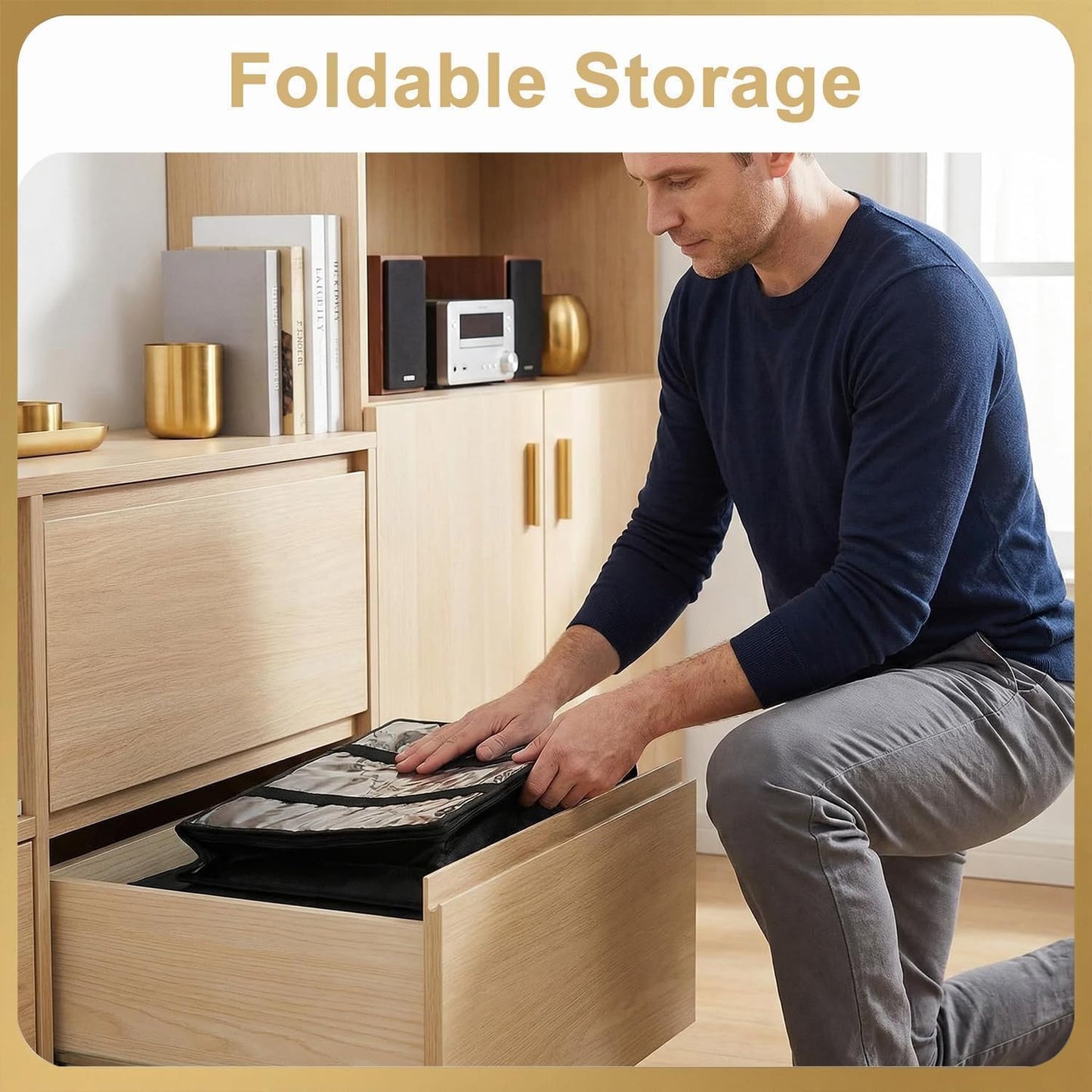 DVD Storage Bags 2 Pack, Clear PVC Plastic CD Storage Case with Handles, Storage Bags for DVDs, CDs, Blu-ray Case, Video Game Cases, Movie Cases
