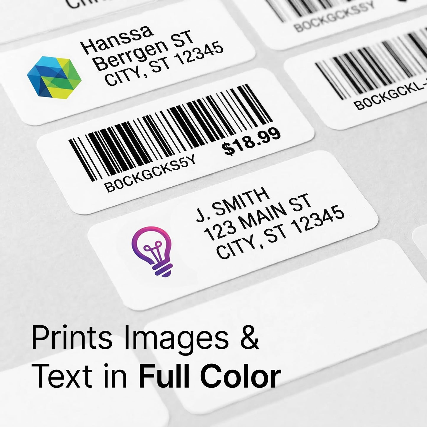 1 3/4" X 1/2" Matte White Return Address Labels Compatible with Inkjet and Laser Printers - 250 Sheets, 20000 Small Printable Stickers for Mailing and Barcodes - Spartan Industrial Template R002