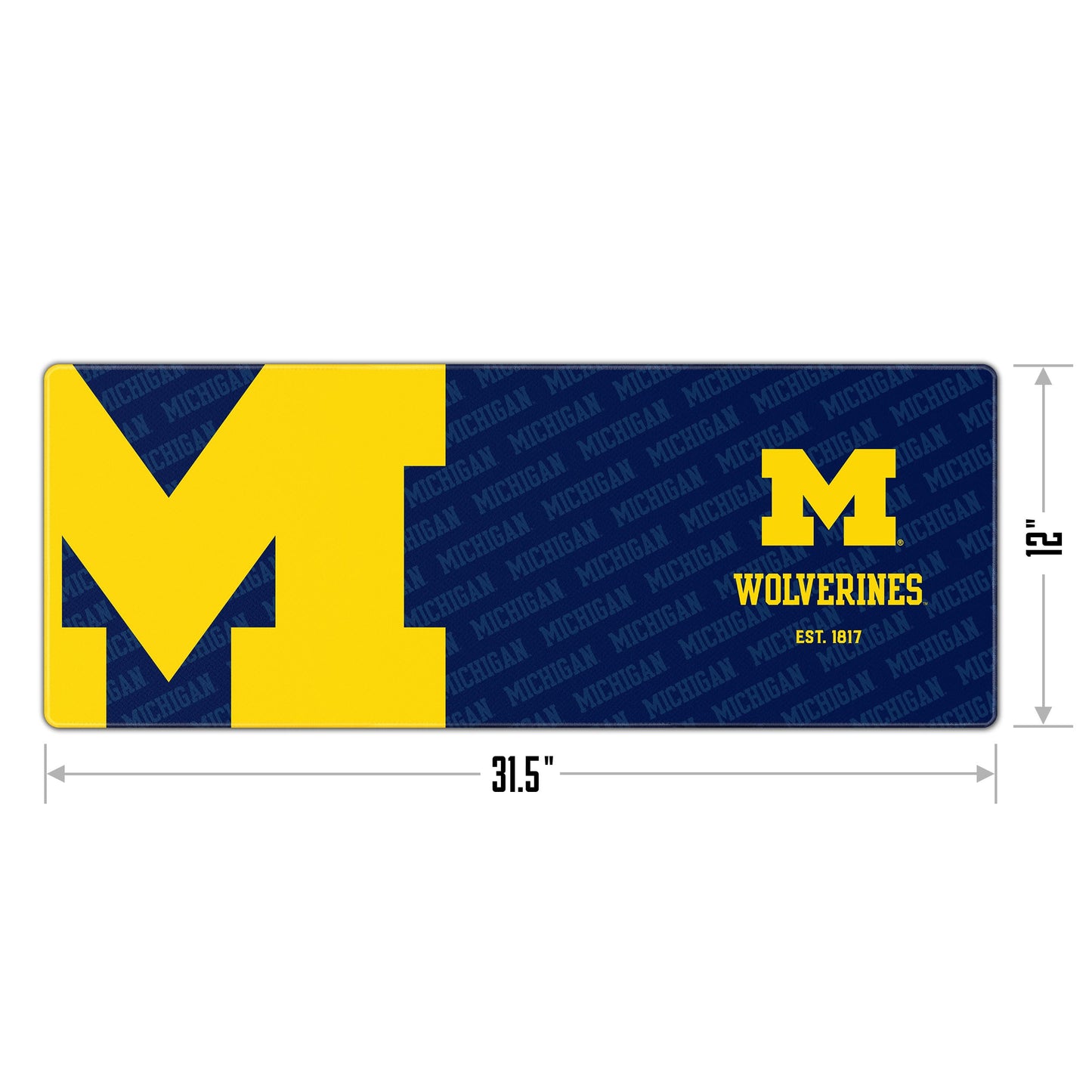 YouTheFan NCAA Michigan Wolverines Logo Series Desk Pad SMU