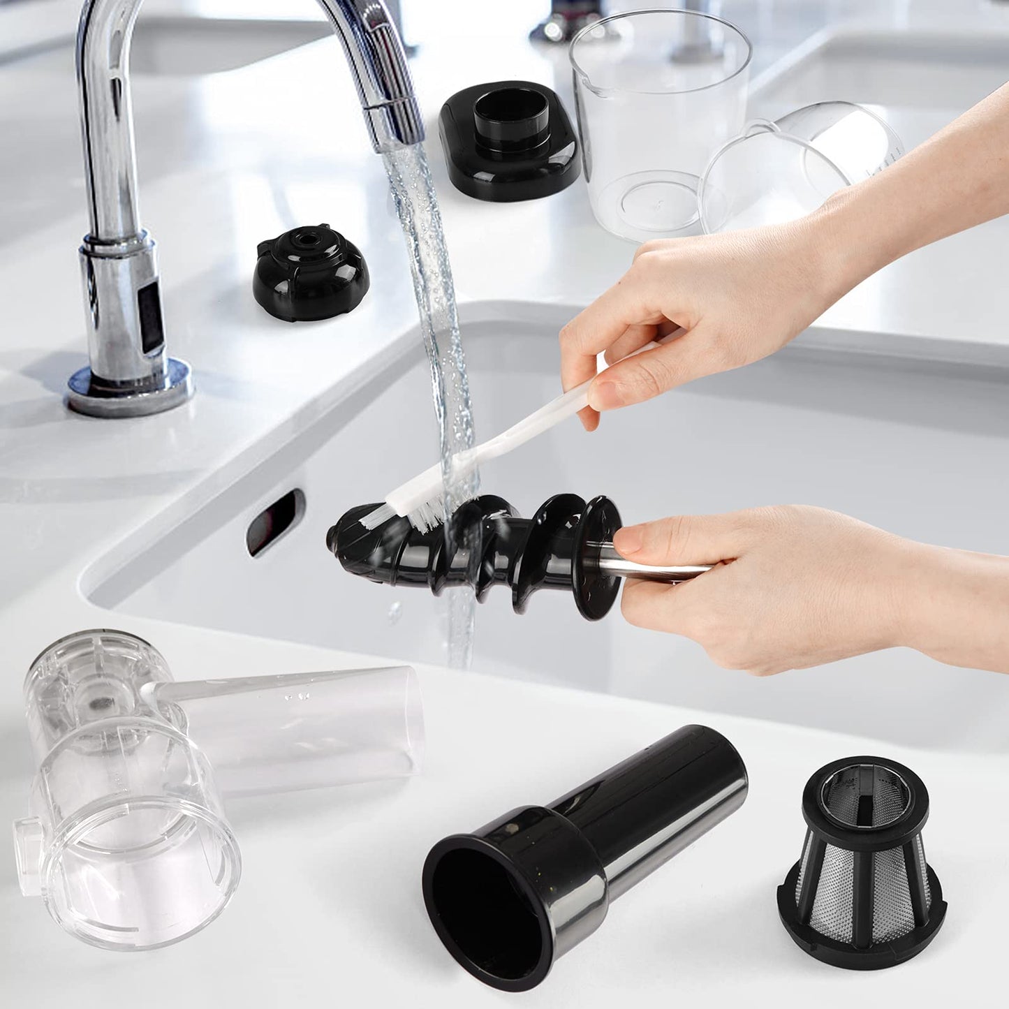 Gdrtwwh Masticating Juicer Attachment for Kitchenaid Mixers, Slow Cold Press Juicing Compatible with Kitchen Aid Stand Mixers, Black